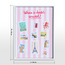 Juno Travel Stamps with Foil Framed Canvas Wall Art - 30x40 cm-kids-decorandlighting-decor-wallart-image-4