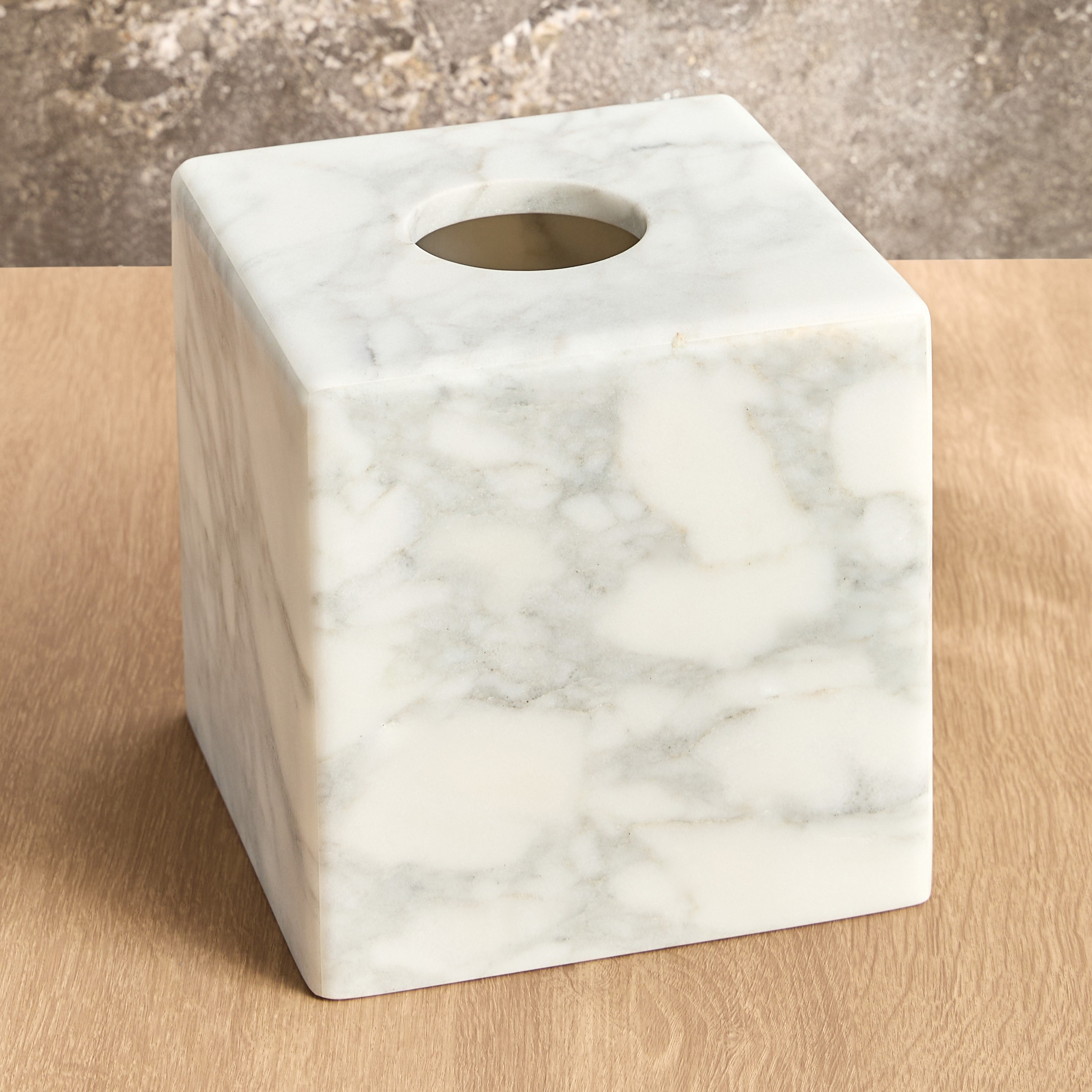 The White Studio Arabescato Italian Tissue Box Cover-household-bathandlaundry-bathaccessories-tissueboxesandcottonjars-image-2