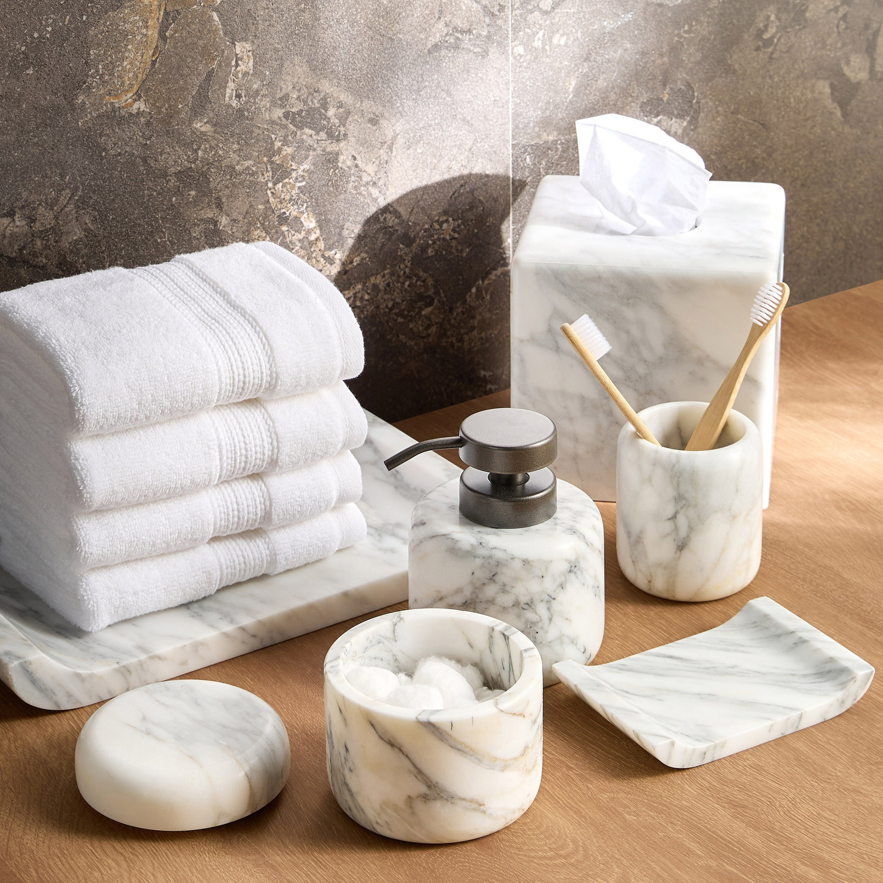 The White Studio Arabescato Italian Tissue Box Cover-household-bathandlaundry-bathaccessories-tissueboxesandcottonjars-image-4