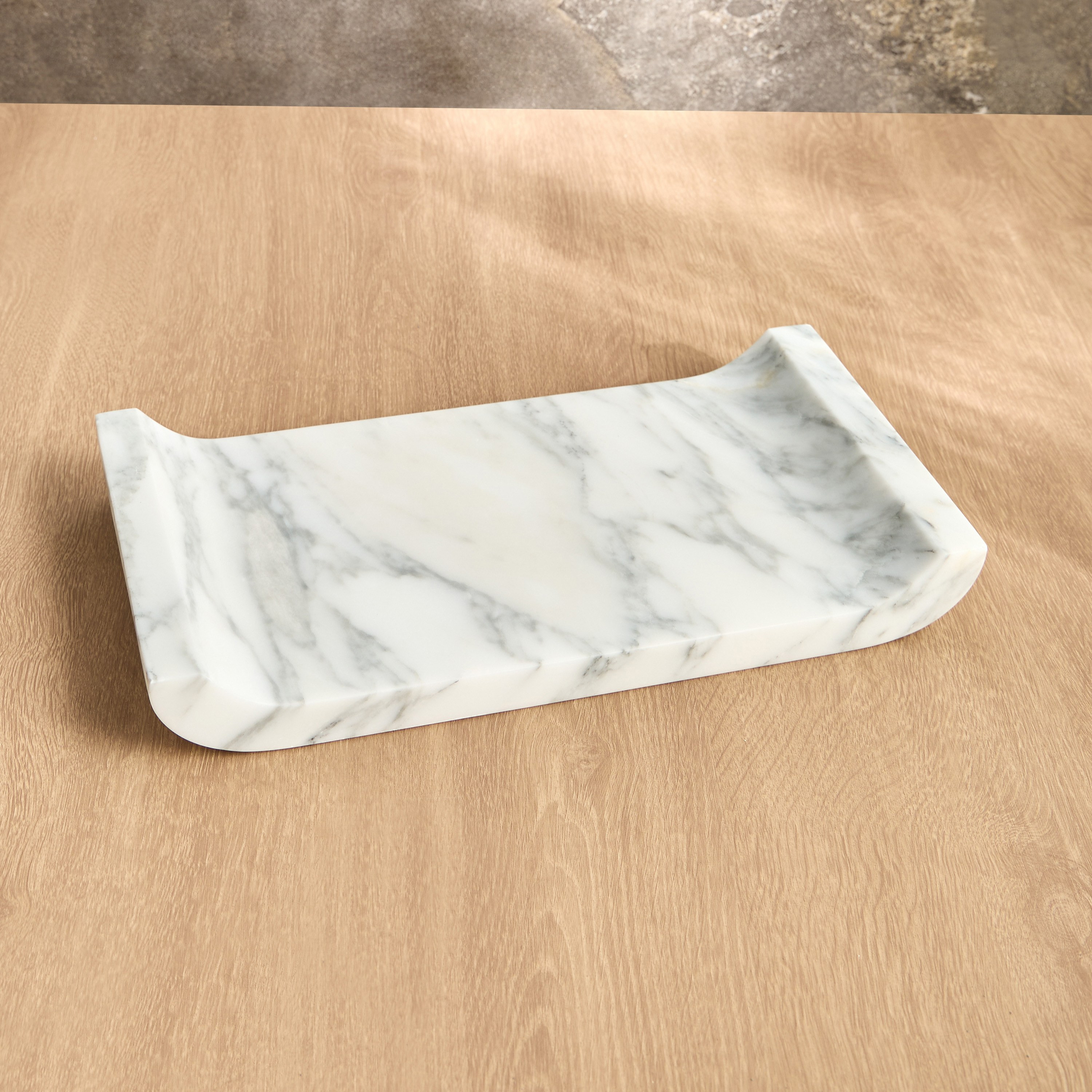 The White Studio Arabescato Italian Towel Tray-household-bathandlaundry-bathaccessories-toweltraysandplatforms-image-1