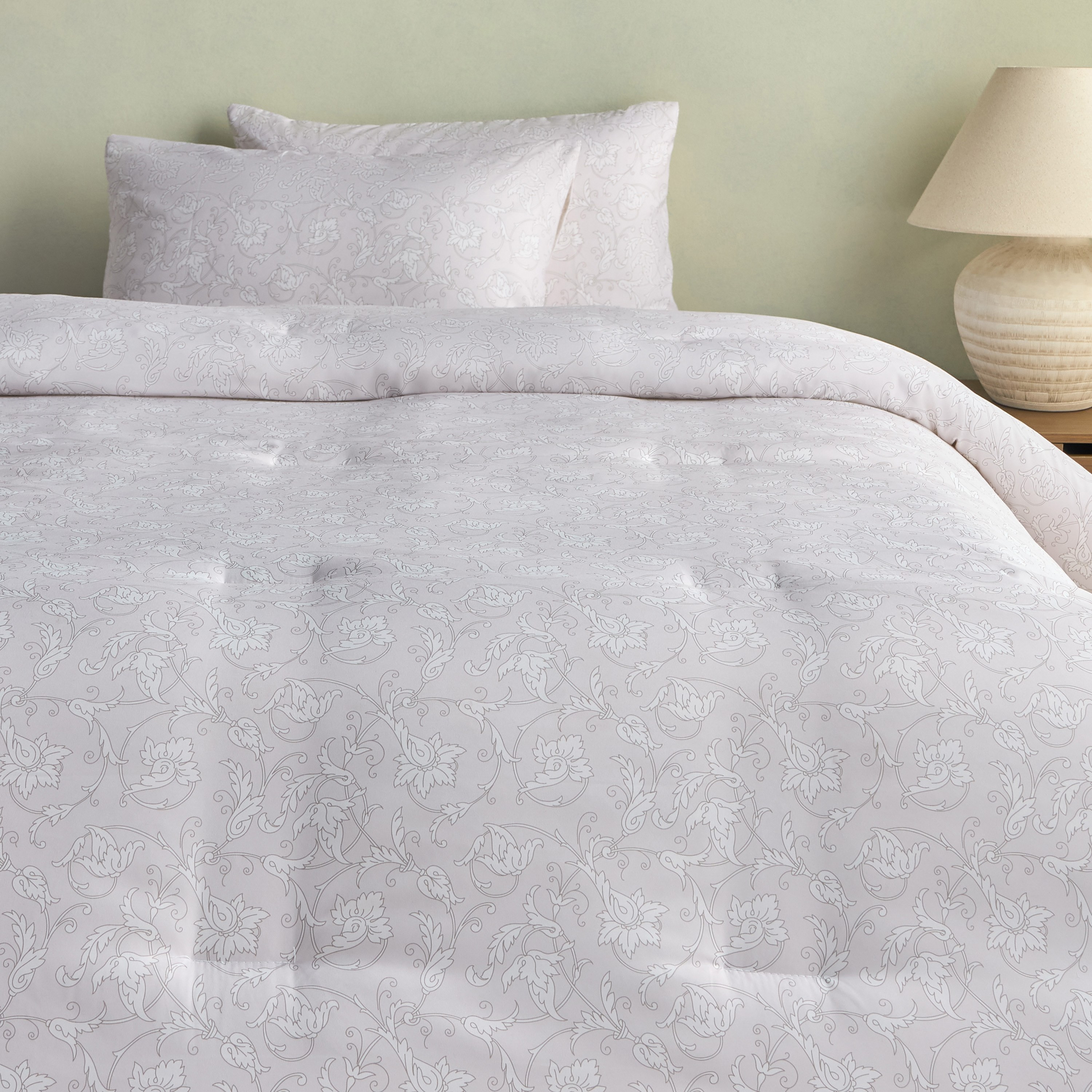 Hazel Printed 3-Piece Queen Comforter Set - 220x230 cm-household-bedding-comfortersandbedspreads-comforters-image-2
