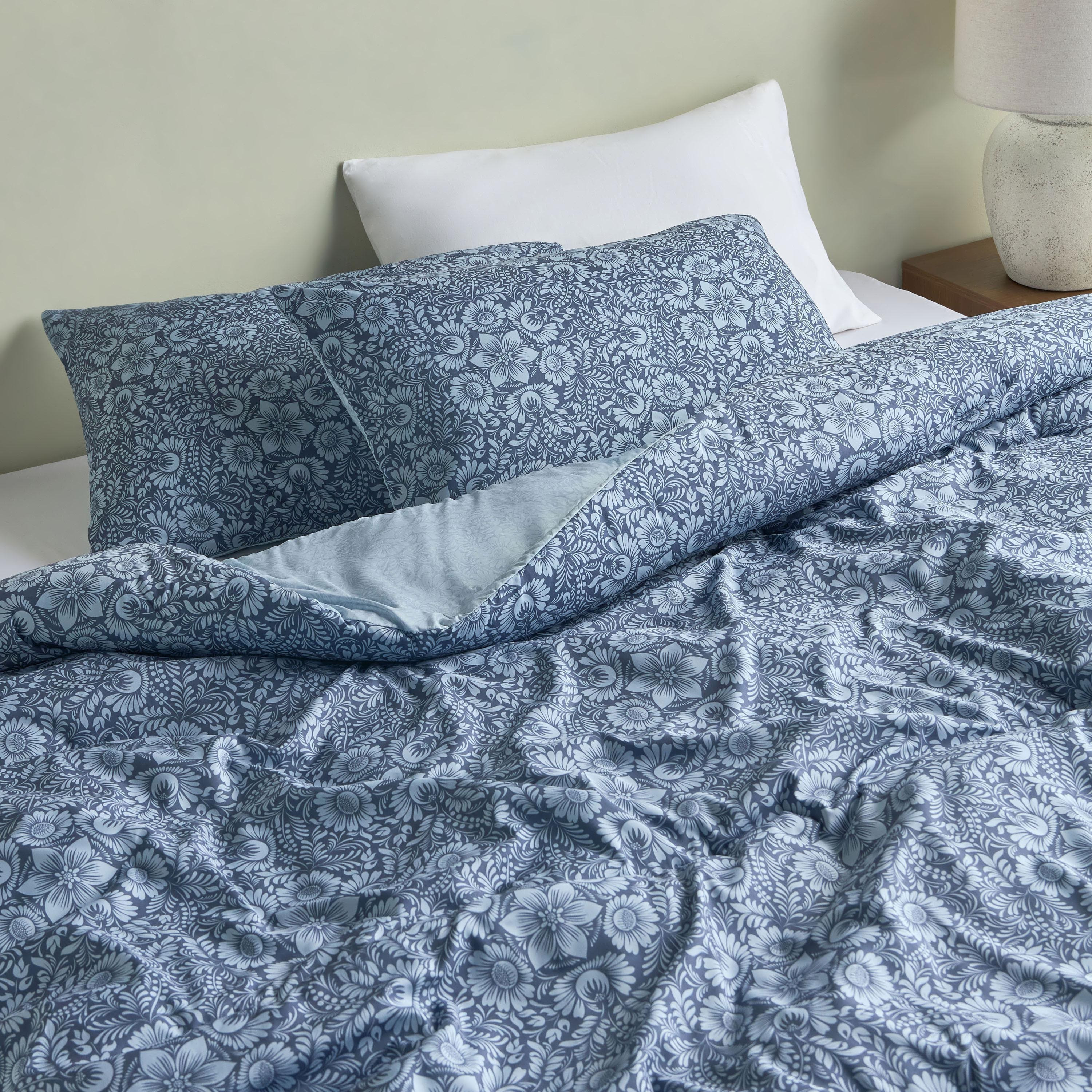Yilan Printed 3-Piece Queen Comforter Set - 220x230 cm-household-bedding-comfortersandbedspreads-comforters-image-5