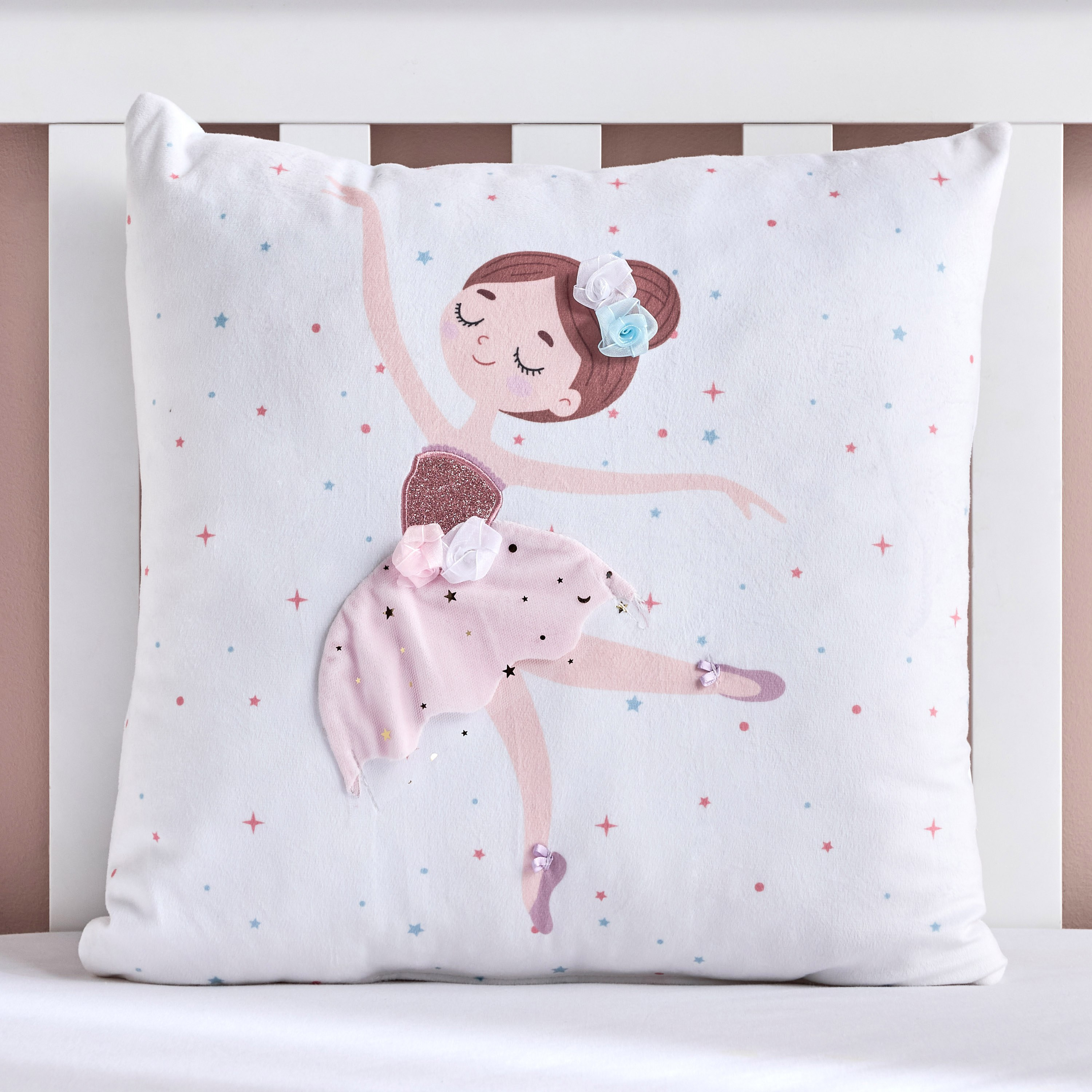 Eleanor Embroidered Filled Cushion - 45x45 cm