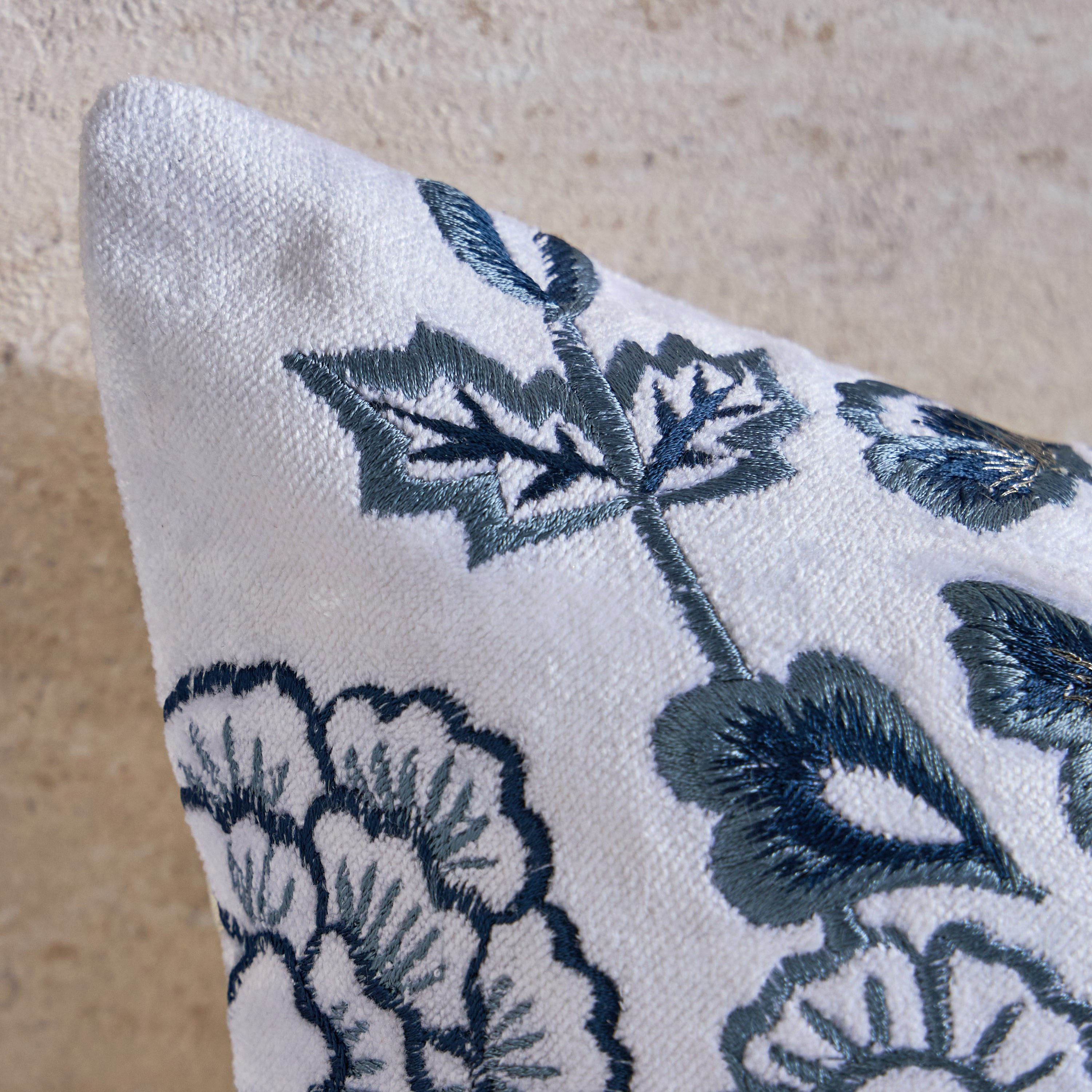 Chinoiserie Flora Embroidered Cushion Cover - 30x50 cm-household-cushionsandthrows-cushioncovers-image-2