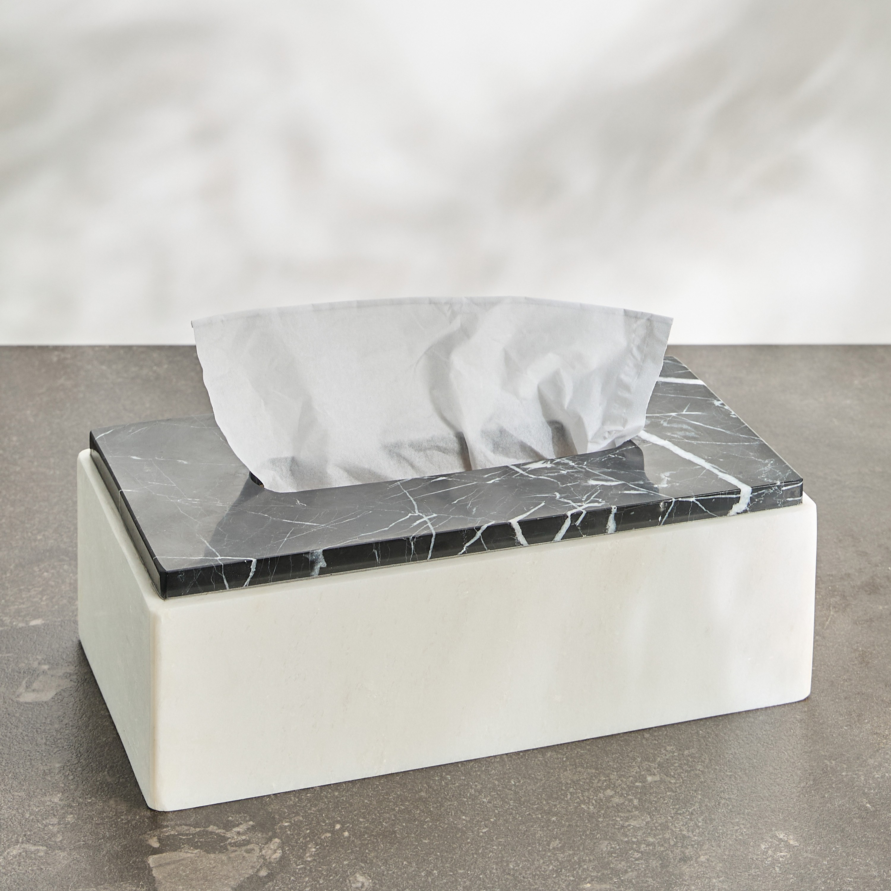 علبة مناديل رخام إيطالي - باليساندرو-household-bathandlaundry-bathaccessories-tissueboxesandcottonjars-image-1