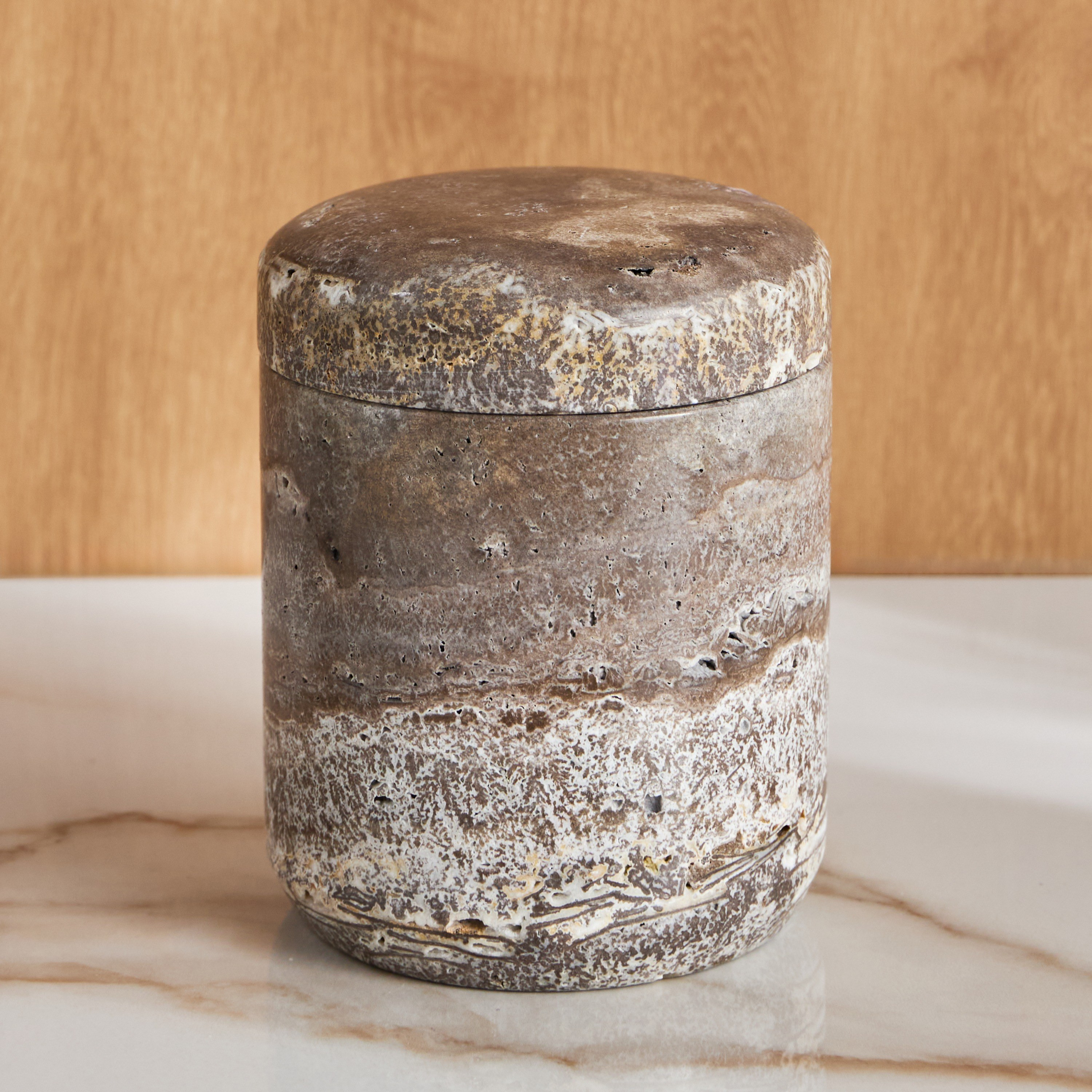 Dark Opulence Titanium Cotton Jar-household-bathandlaundry-bathaccessories-tissueboxesandcottonjars-image-1