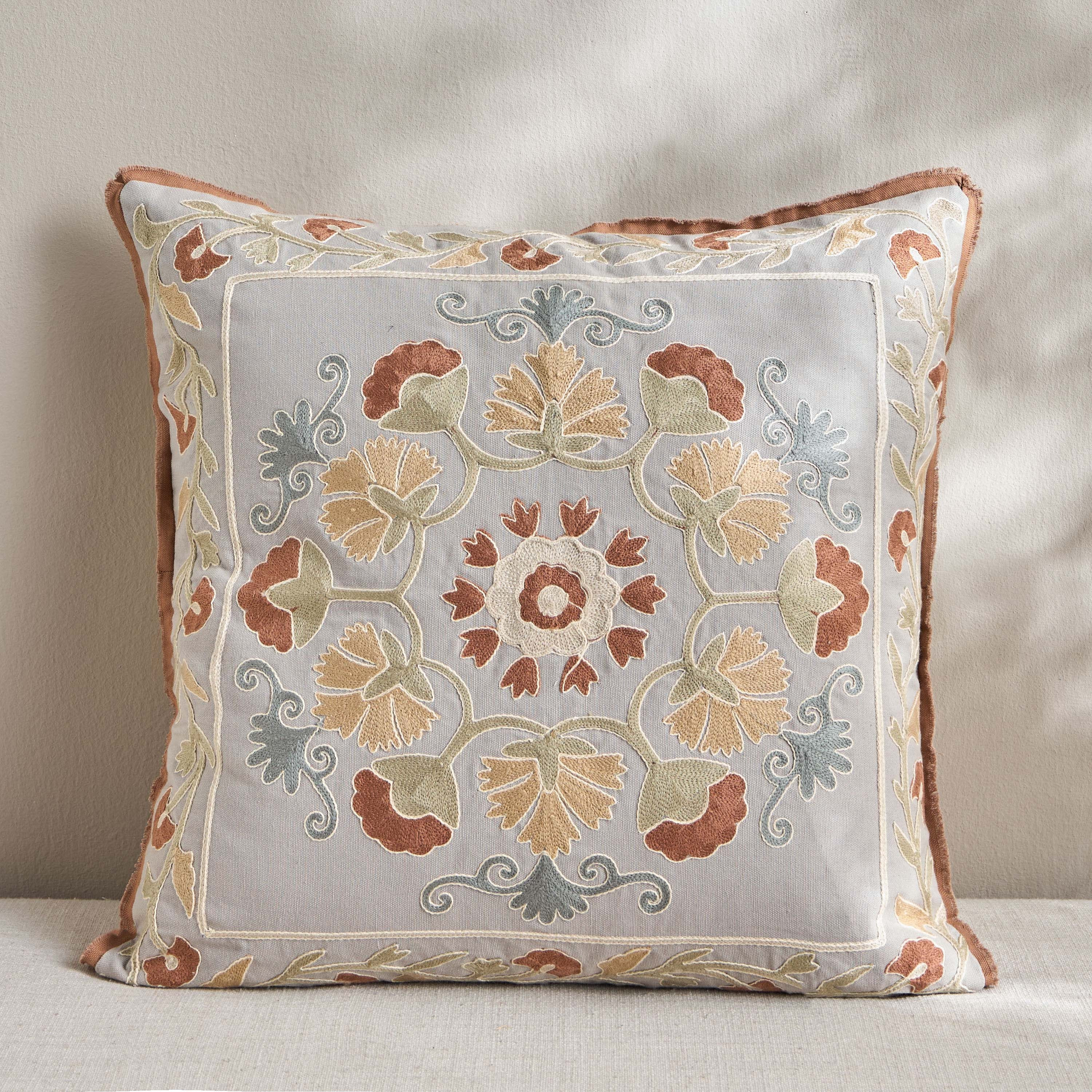 Crafted Embroidered Cushion Cover - 50x50 cm-household-cushionsandthrows-cushioncovers-image-1