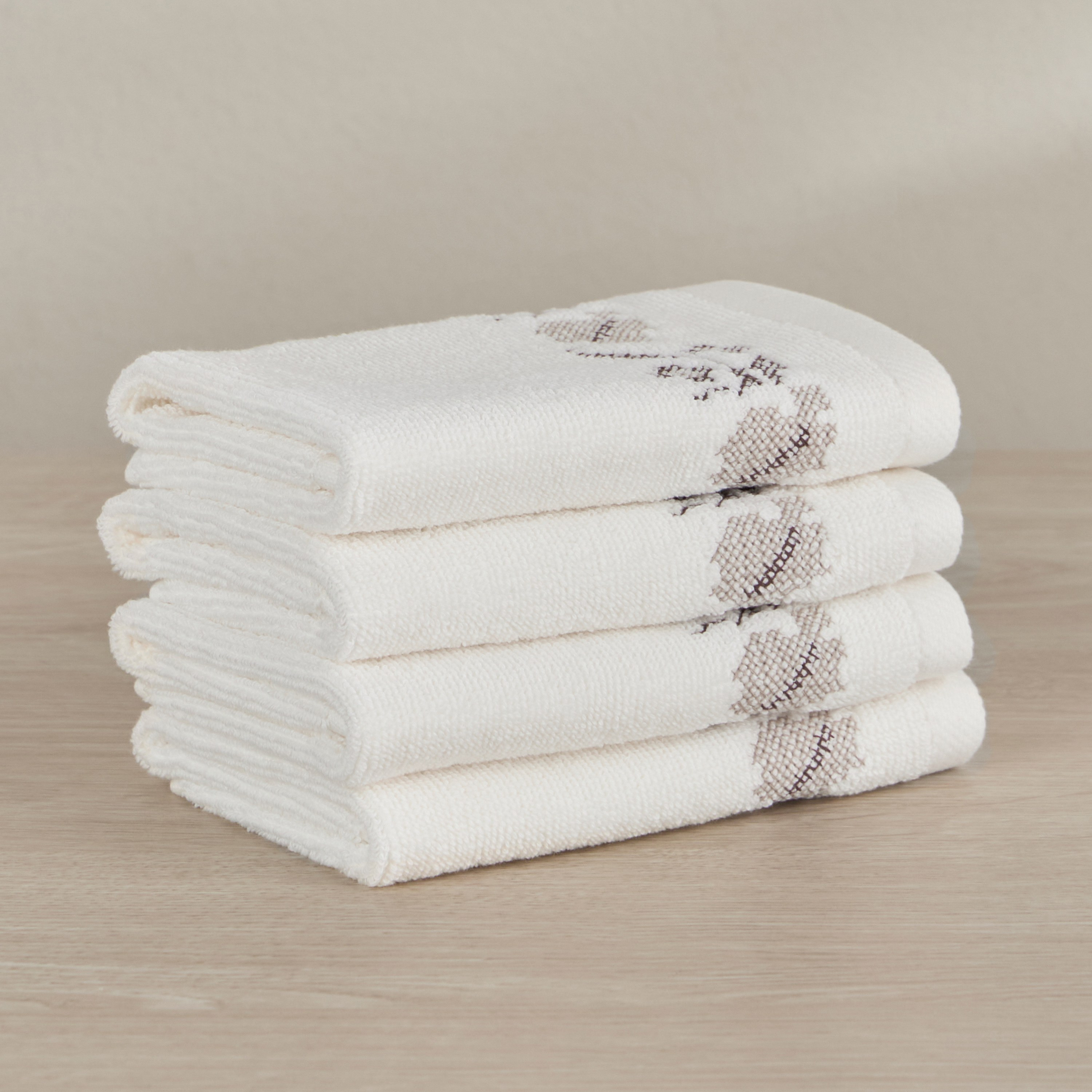 Alisa 4-Piece 550 GSM Turkish Cotton Fingertip Towel Set - 30x30 cm-household-bathandlaundry-bathlinen-towels-image-1