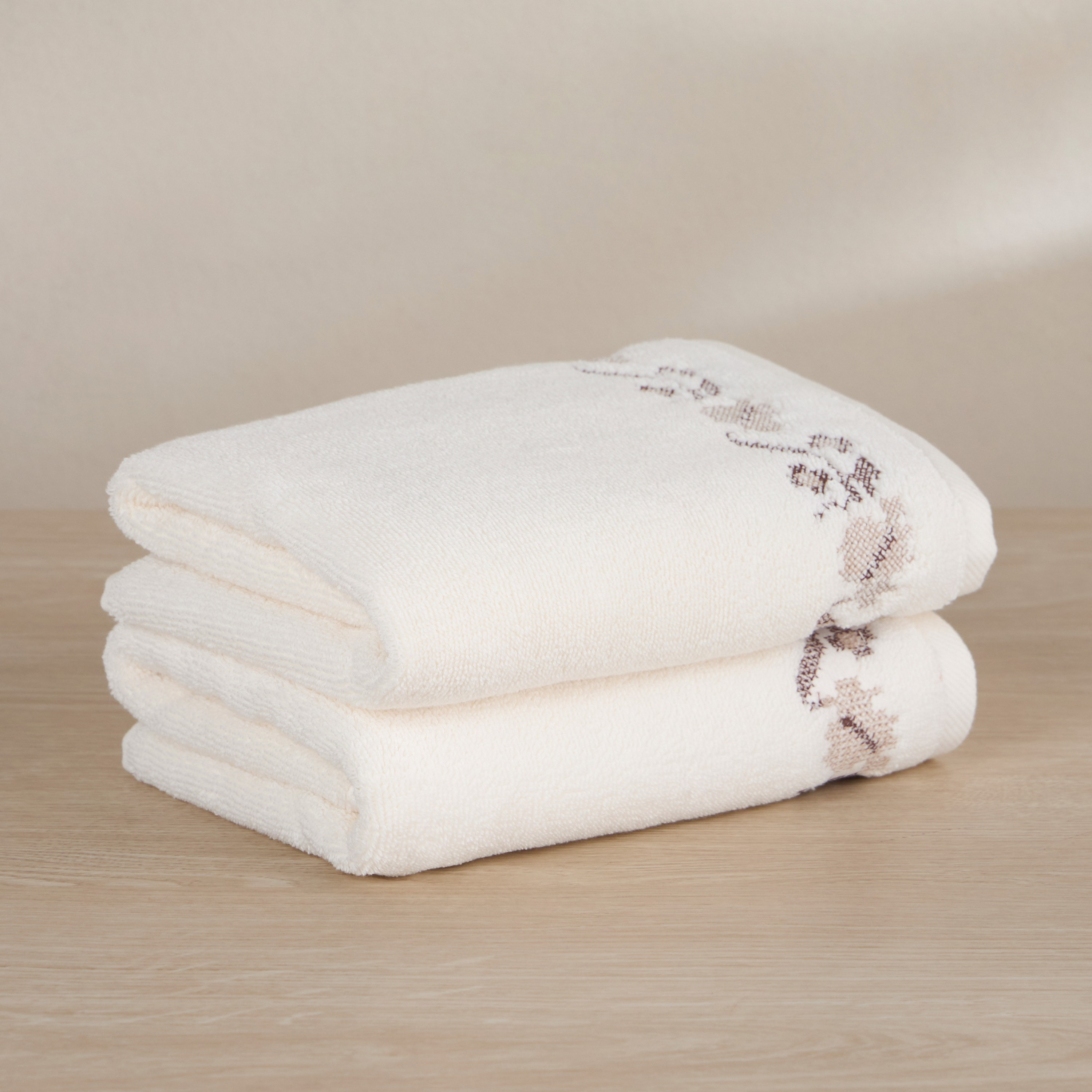 طقم مناشف يد 550 جرام لكل متر مربع قطعتين من القطن التركي - أليسا - 50x90 سم-household-bathandlaundry-bathlinen-towels-image-1