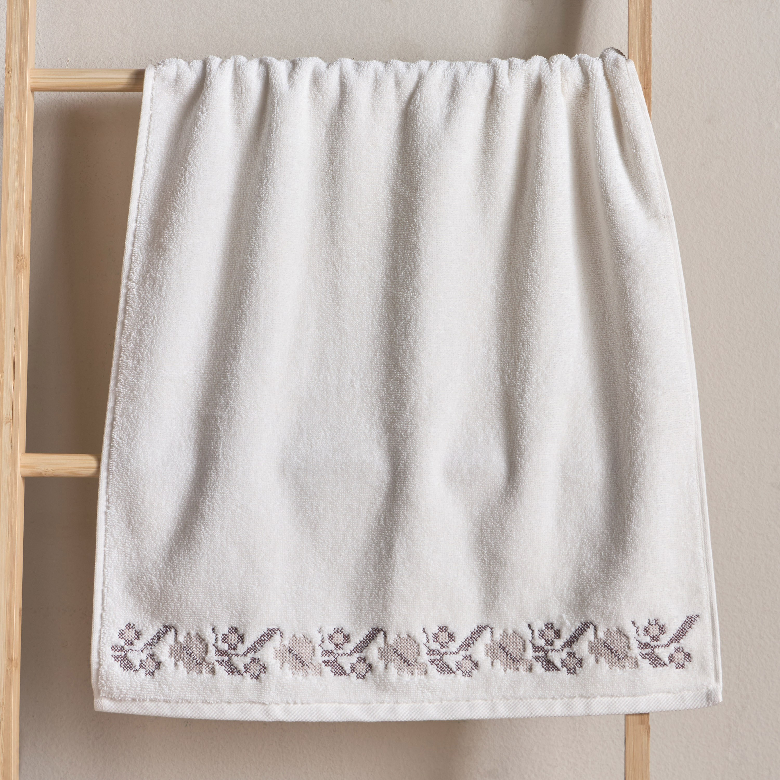 طقم مناشف يد 550 جرام لكل متر مربع قطعتين من القطن التركي - أليسا - 50x90 سم-household-bathandlaundry-bathlinen-towels-image-2