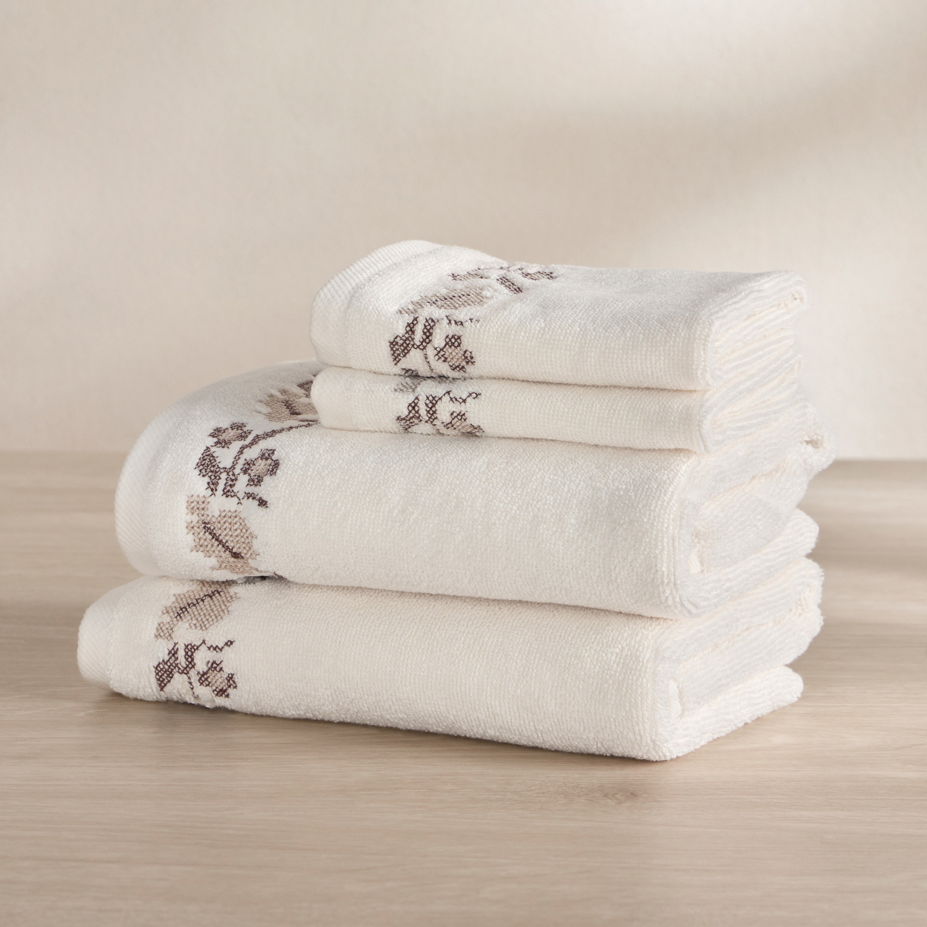 طقم مناشف يد 550 جرام لكل متر مربع قطعتين من القطن التركي - أليسا - 50x90 سم-household-bathandlaundry-bathlinen-towels-image-5