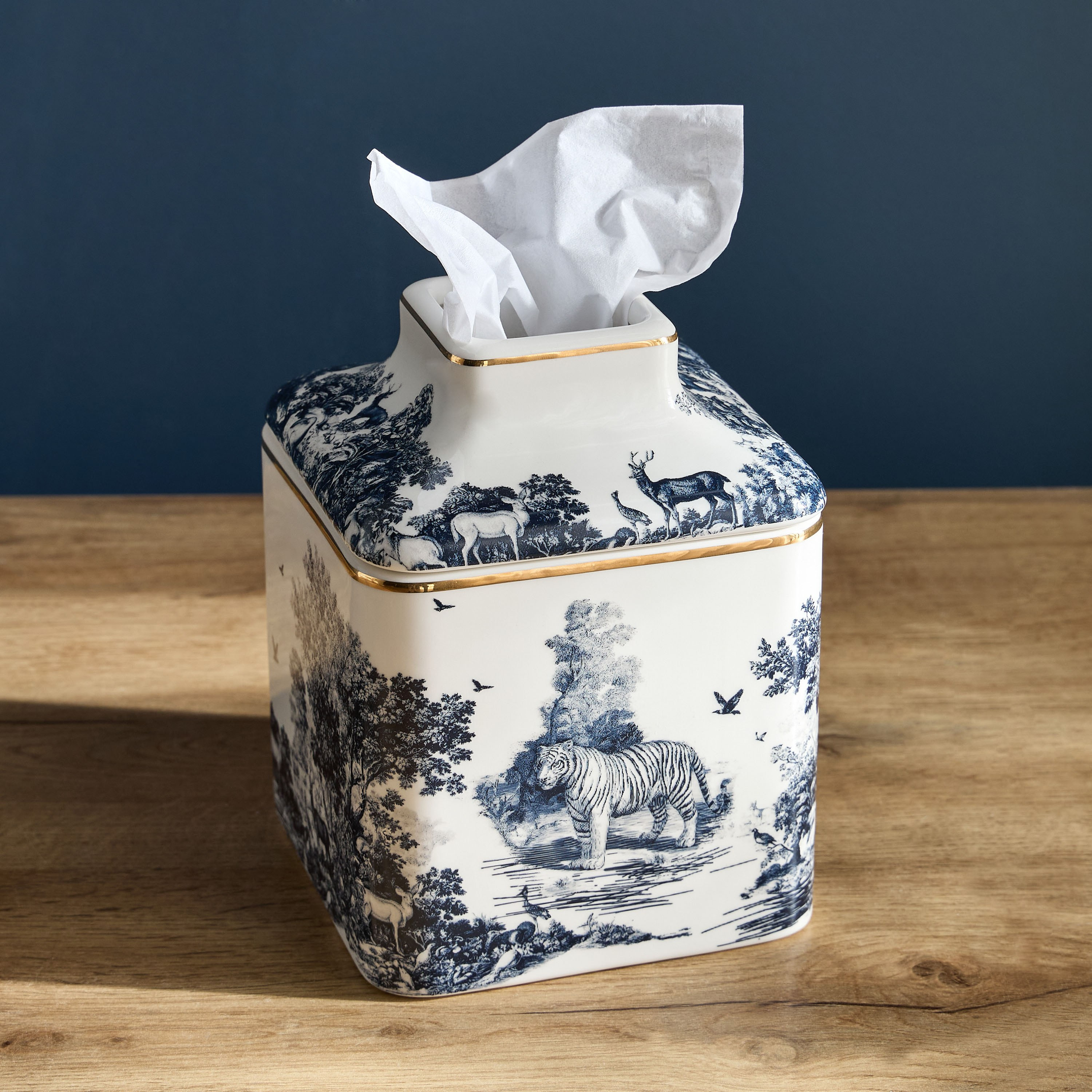 Toile De Juoy Tissue Box Cover-household-bathandlaundry-bathaccessories-tissueboxesandcottonjars-image-1