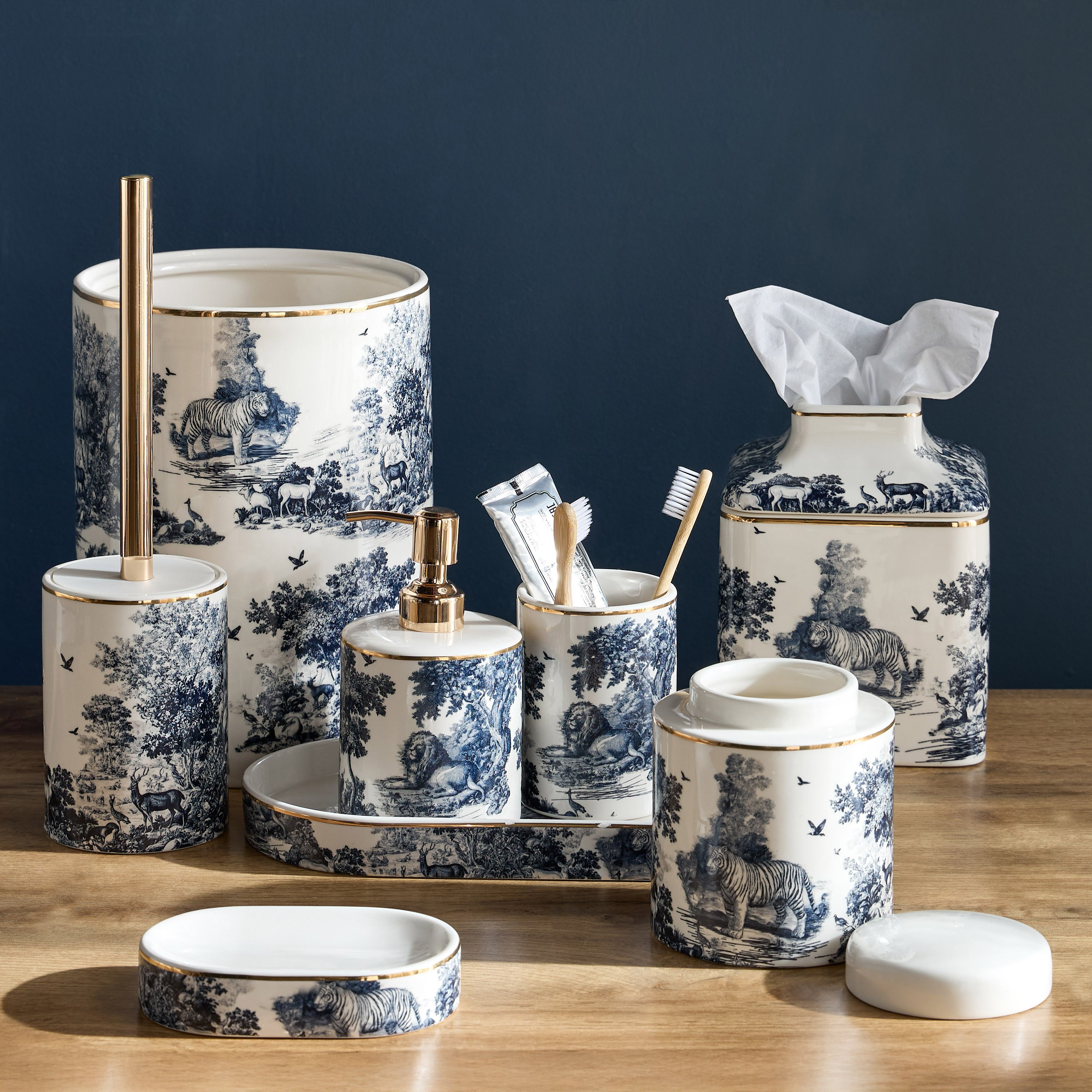 Toile De Juoy Tissue Box Cover-household-bathandlaundry-bathaccessories-tissueboxesandcottonjars-image-5