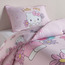طقم غطاء لحاف فردي قطن عدد 220 خيط قطعتين بتصميم هيلو كيتي زهري - 135x200 سم-kids-beddingandwindows-bedding-duvetcovers-image-5