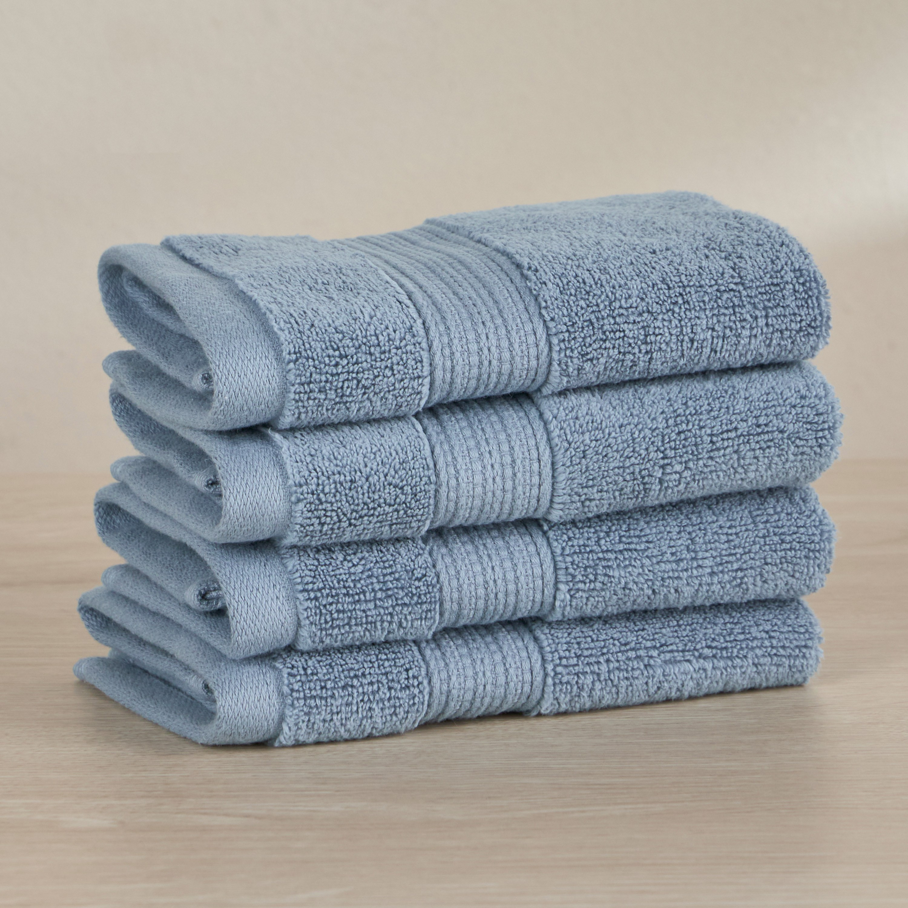 Connoiseur 4-Piece 650 GSM Cotton Fingertip Towel Set - 33x33 cm-household-bathandlaundry-bathlinen-towels-image-1