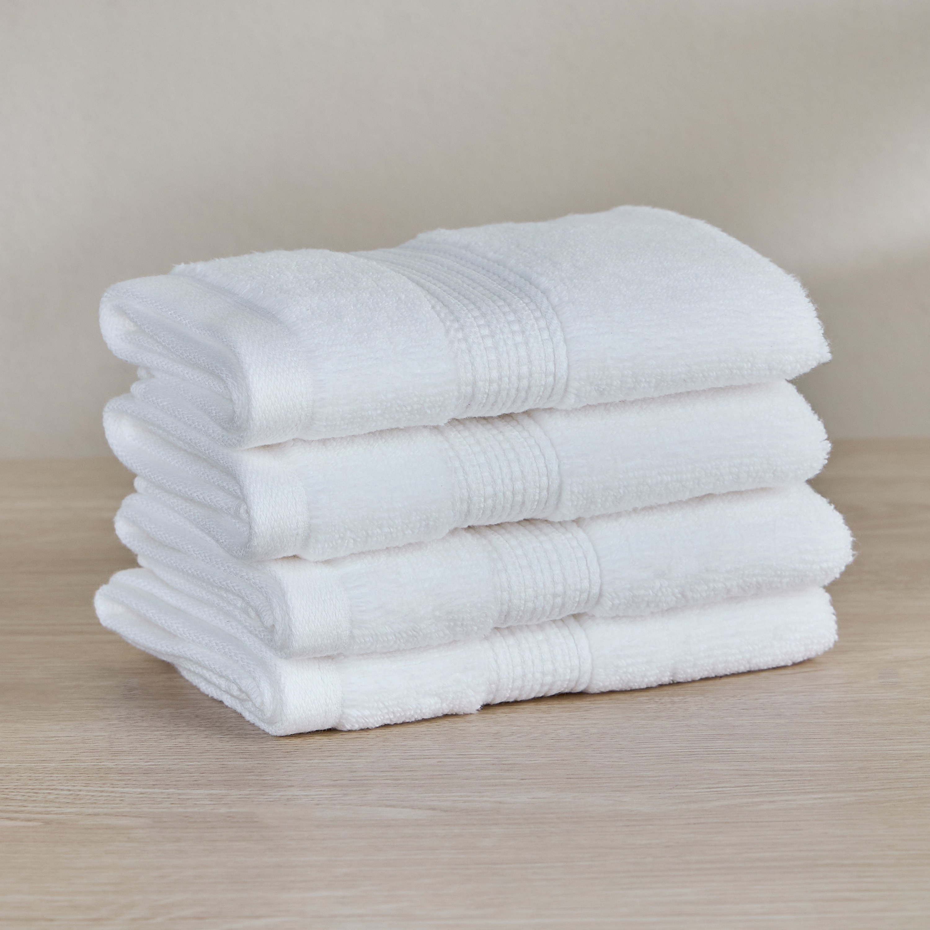 طقم مناشف صغيرة قطن 650 جرام لكل متر مربع من 4 قطع - كونسير - 33x33 سم-household-bathandlaundry-bathlinen-towels-image-1