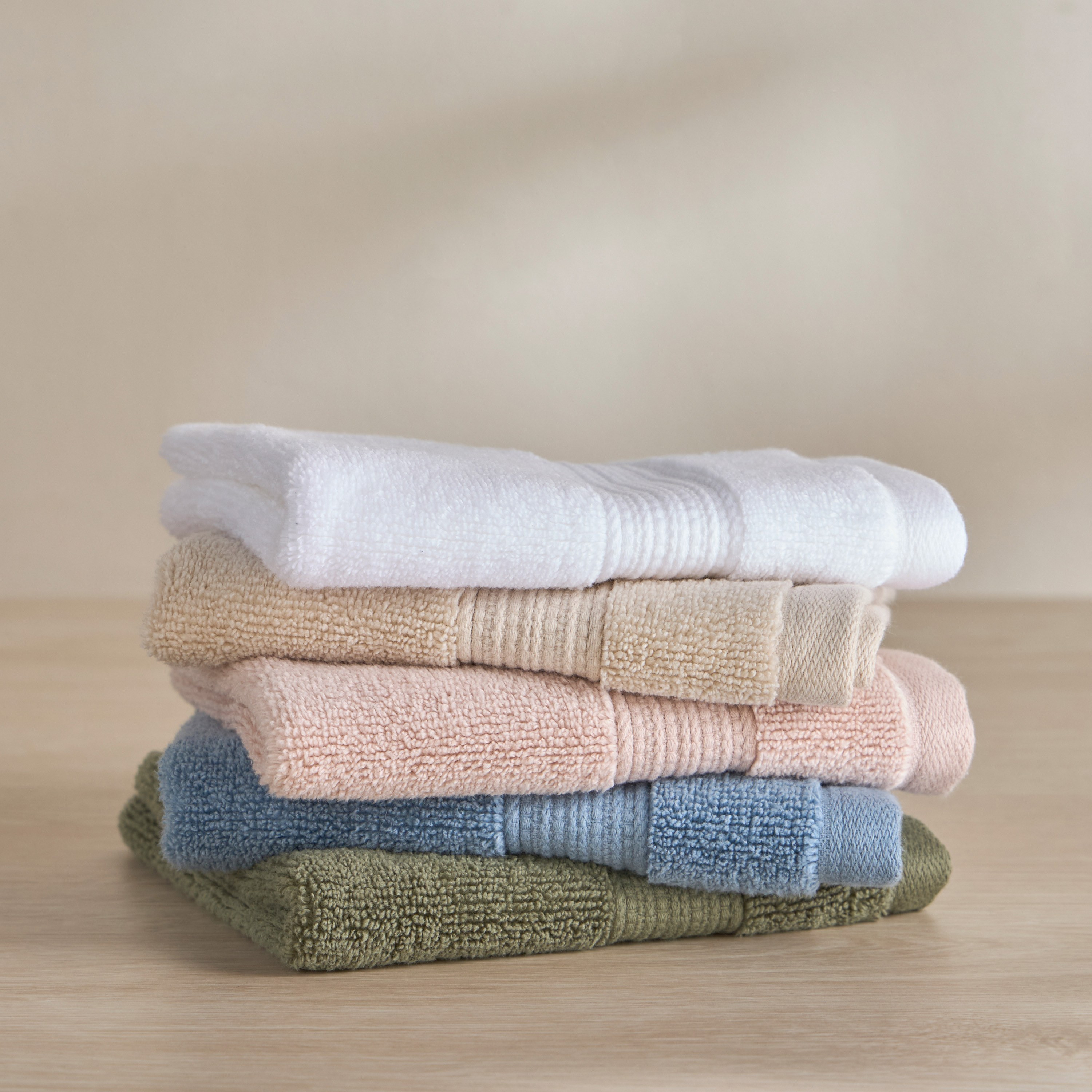 طقم مناشف صغيرة قطن 650 جرام لكل متر مربع من 4 قطع - كونسير - 33x33 سم-household-bathandlaundry-bathlinen-towels-image-5