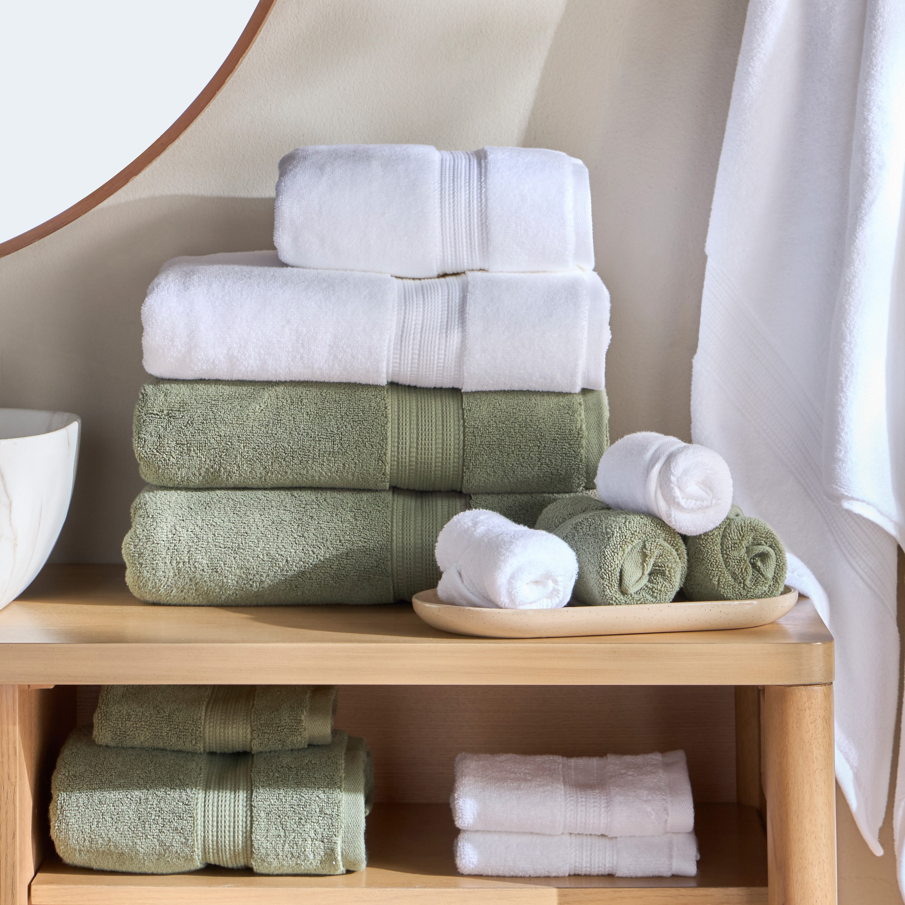طقم مناشف صغيرة قطن 650 جرام لكل متر مربع من 4 قطع - كونسير - 33x33 سم-household-bathandlaundry-bathlinen-towels-image-6