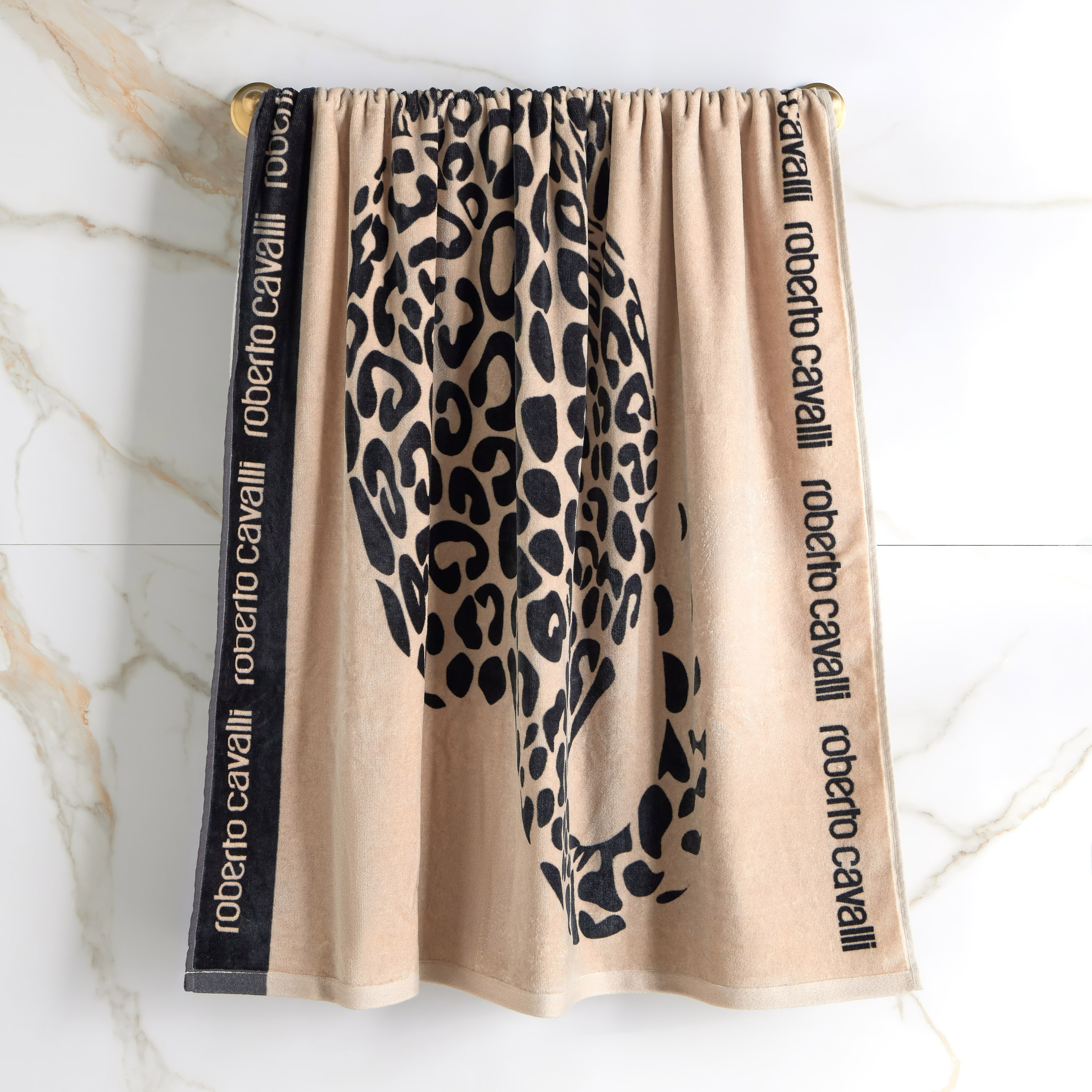 Roberto Cavalli 550 GSM Cotton Beach Towel - 100x180 cm-household-bathandlaundry-bathlinen-towels-image-1