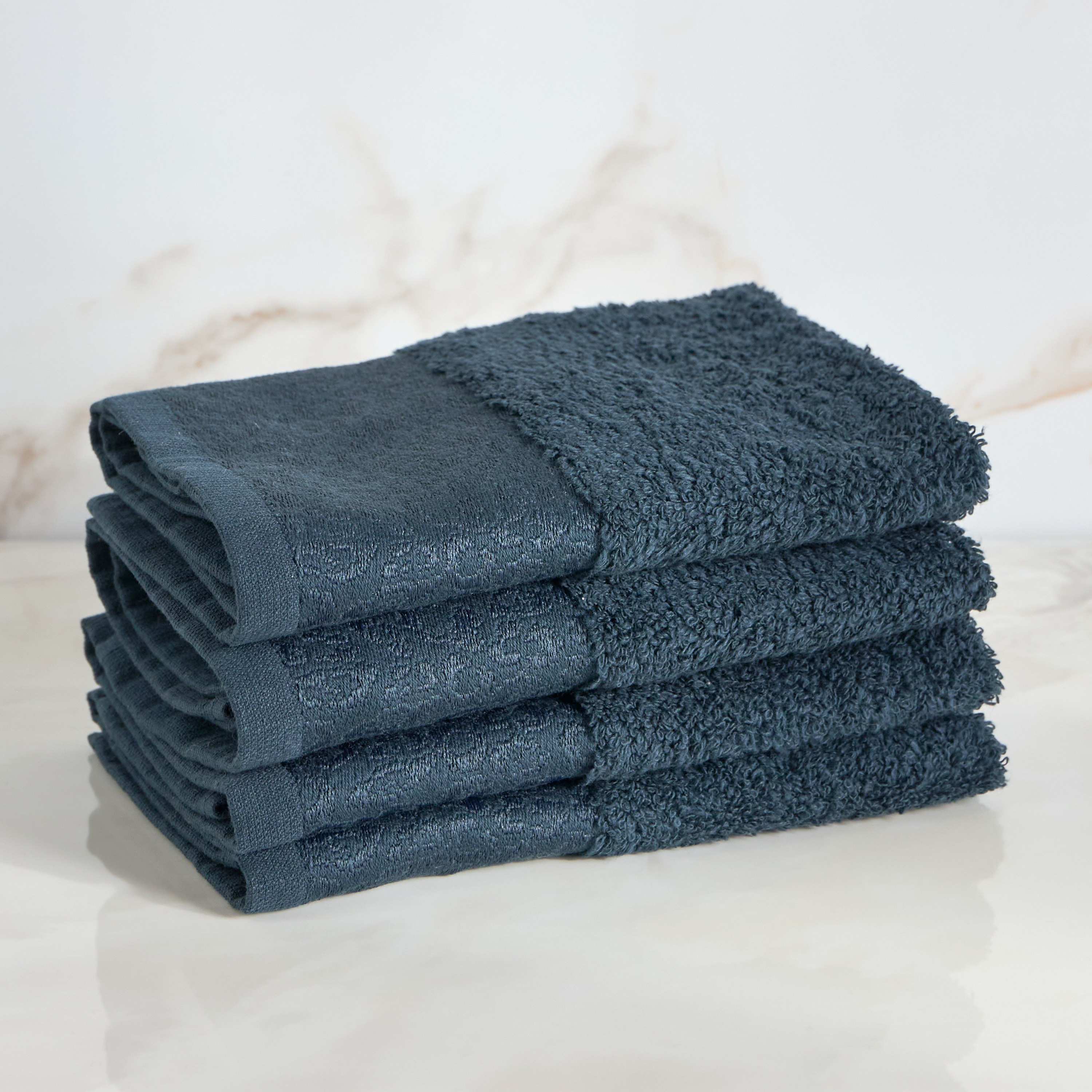 Roberto Cavalli 4-Piece 550 GSM Cotton Fingertip Towel Set - 40x40 cm-household-bathandlaundry-bathlinen-towels-image-1