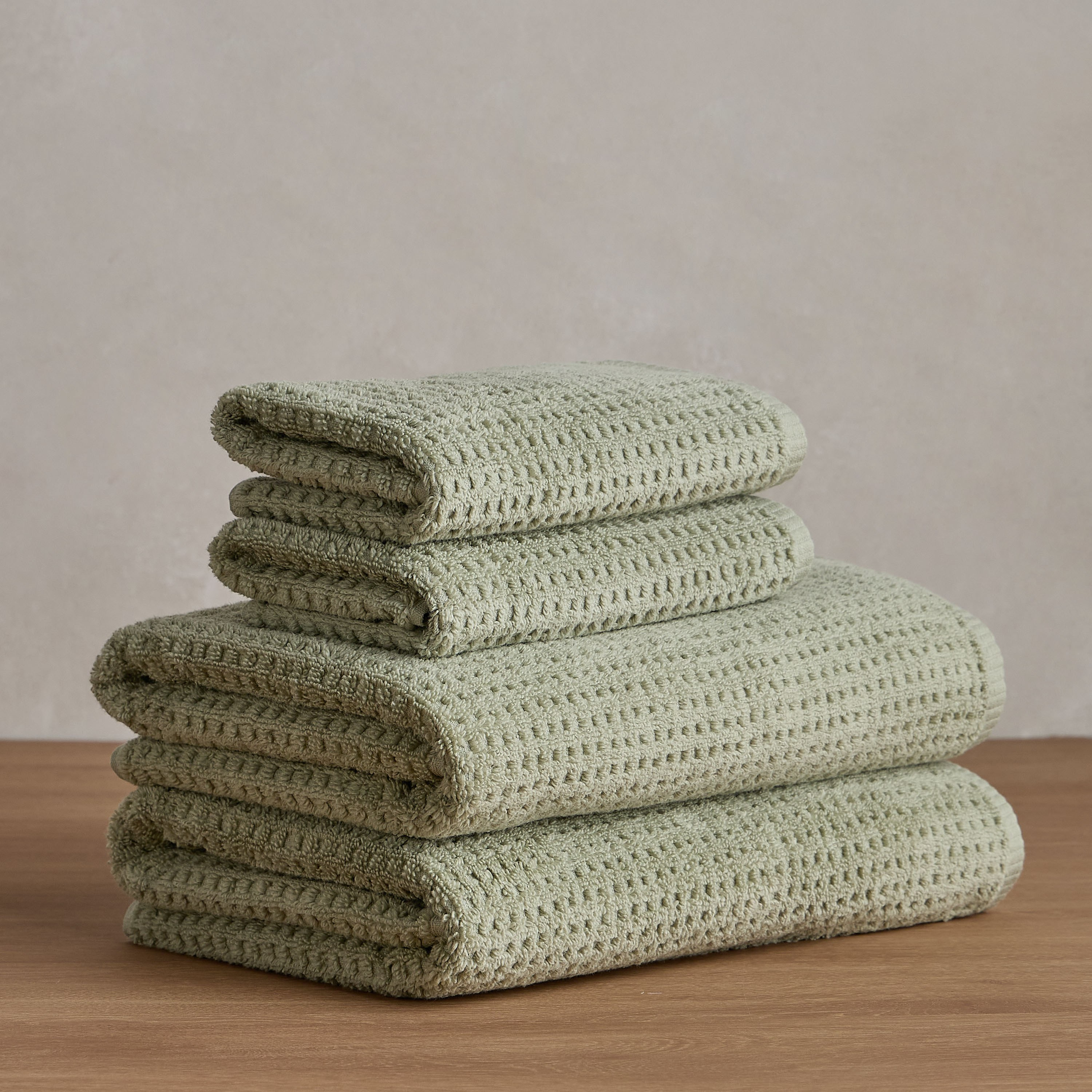 Waffle 4-Piece 550 GSM Cotton Towel Set-household-bathandlaundry-bathlinen-towels-image-1