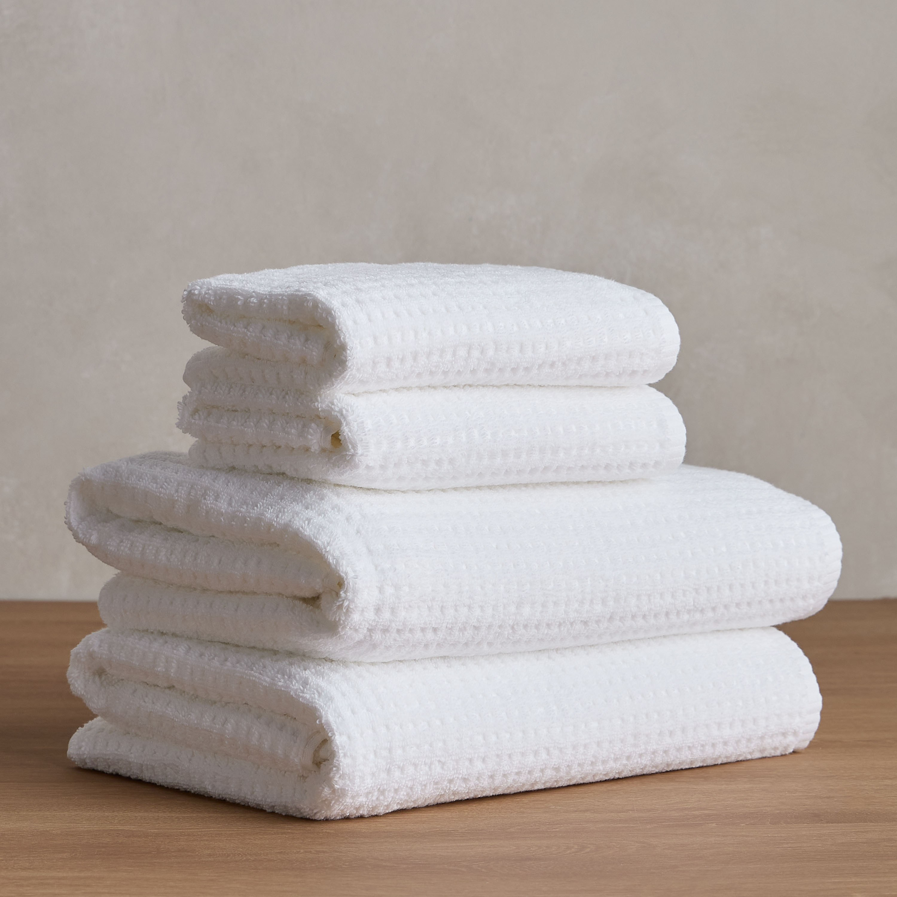 Waffle 4-Piece 550 GSM Cotton Towel Set-household-bathandlaundry-bathlinen-towels-image-1