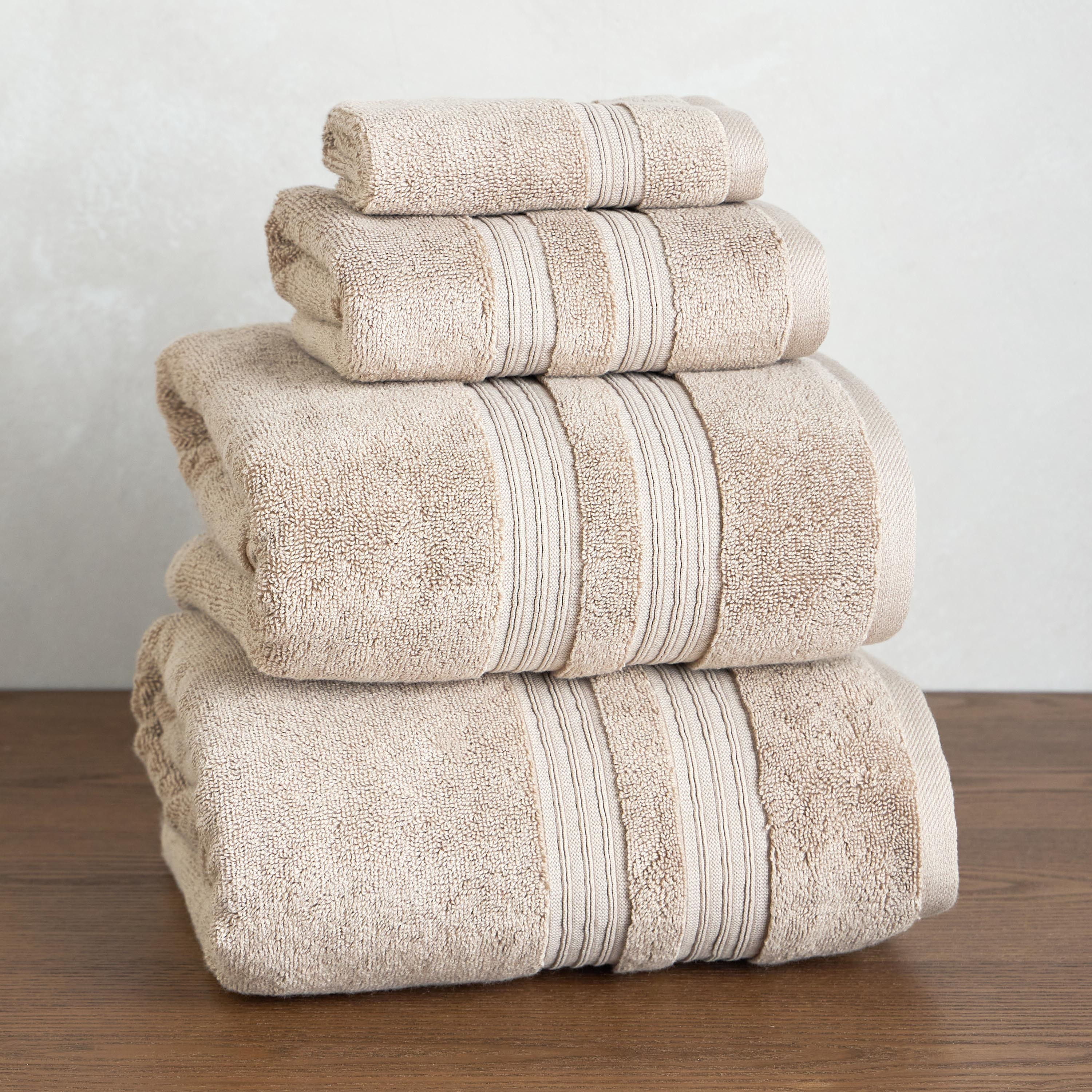طقم مناشف يد قطن 4 قطع بوزن 650 جرام/متر مربع - ريتريت - 30×30 سم-household-bathandlaundry-bathlinen-towels-image-4
