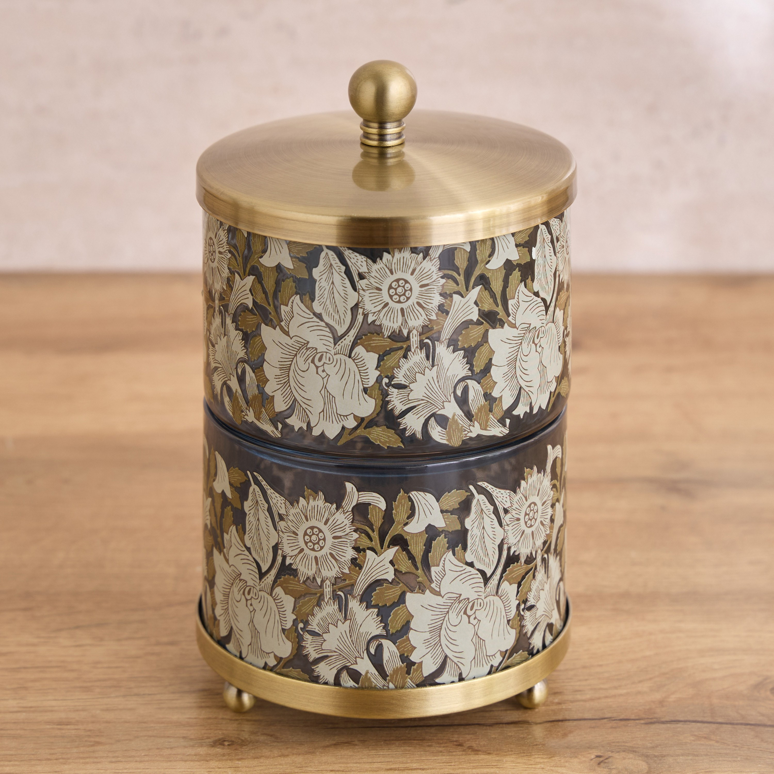 جرة قطن ميدو فلورا - هيريتدج-household-bathandlaundry-bathaccessories-tissueboxesandcottonjars-image-1