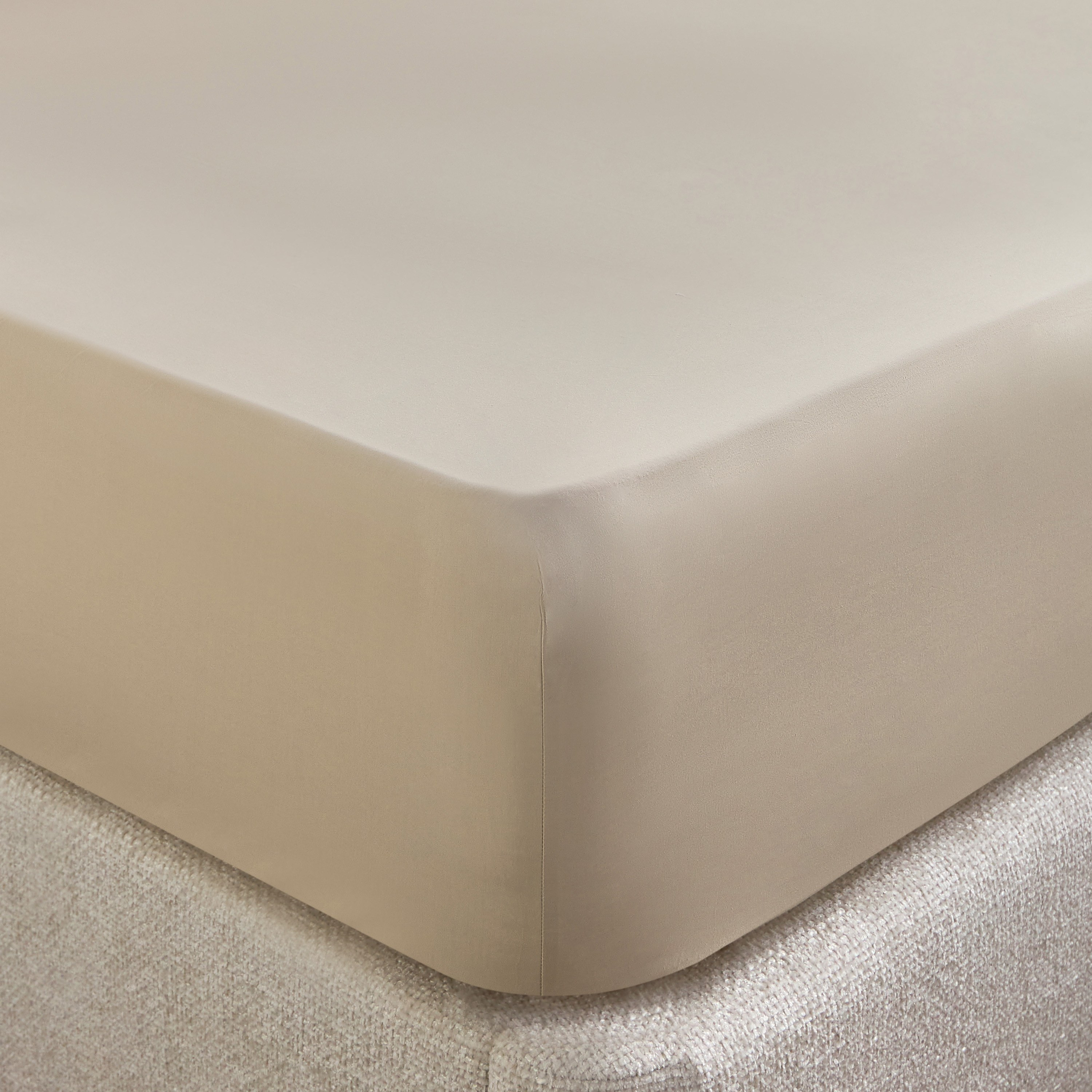 Serenity Cotton Percale 200 Thread Count King Fitted Sheet - 180x205 cm-household-bedding-sheetsandpillowcases-fittedsheets-image-1