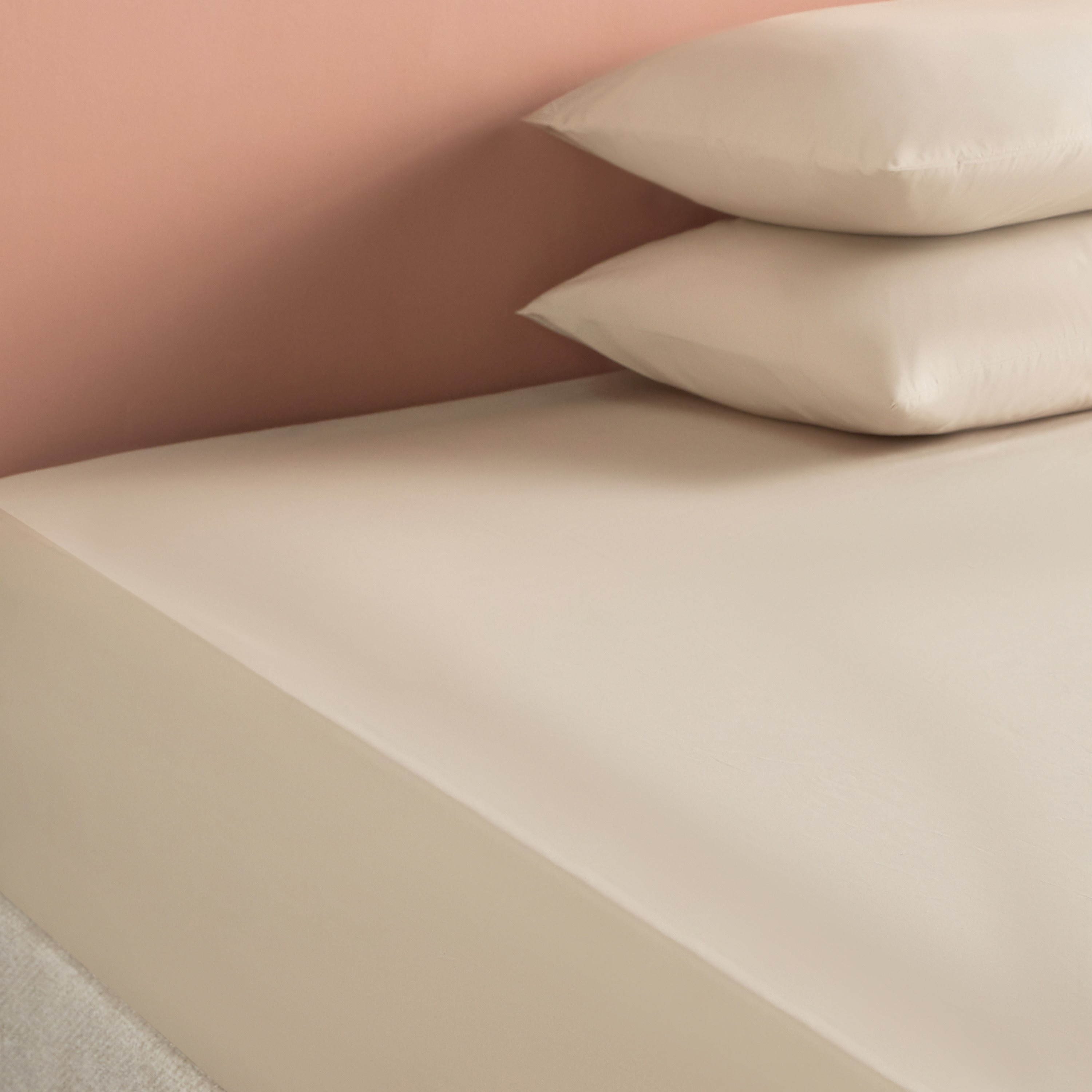 Serenity Cotton Percale 200 Thread Count King Fitted Sheet - 180x205 cm-household-bedding-sheetsandpillowcases-fittedsheets-image-3