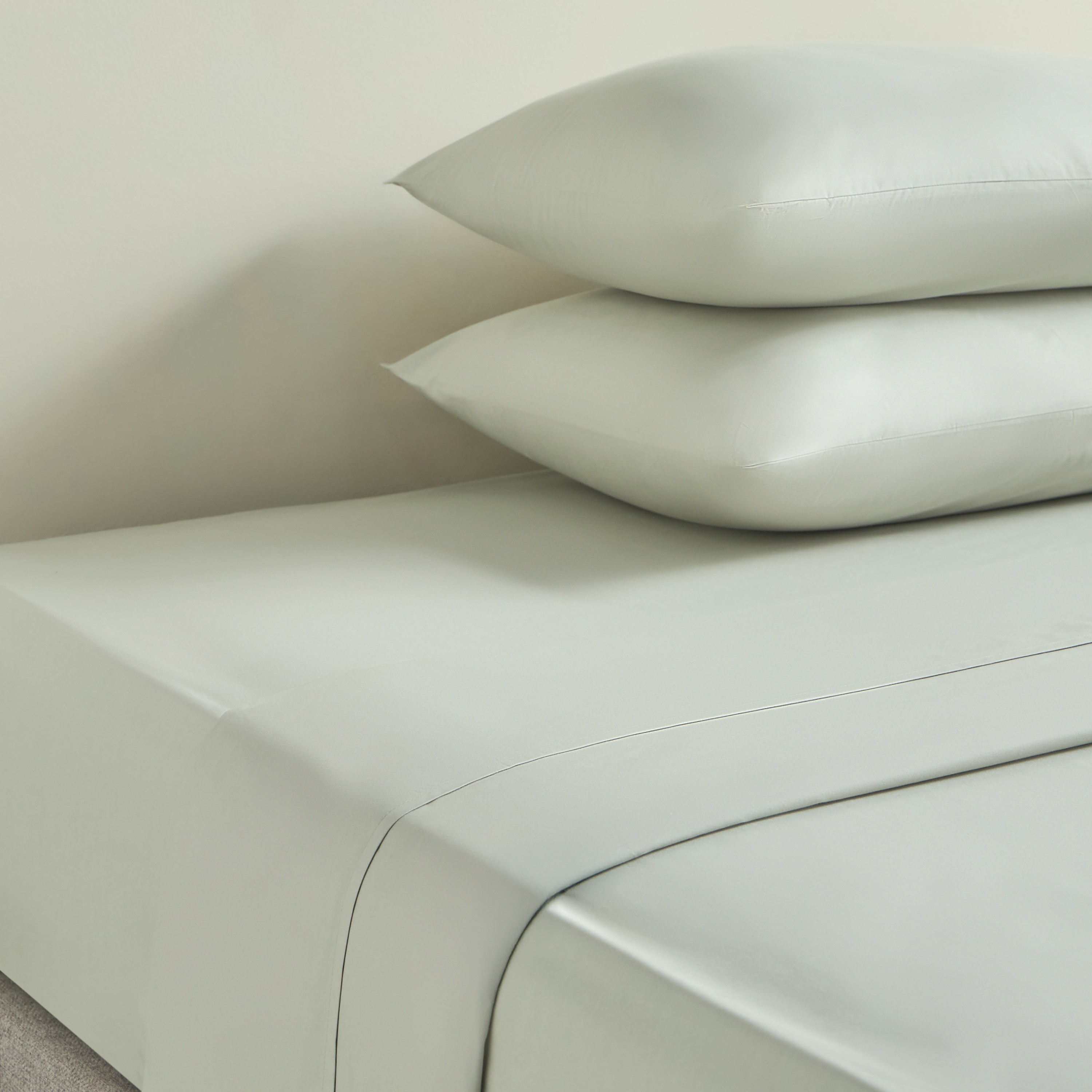 Serenity Cotton Percale 200 Thread Count Super King Flat Sheet - 260x270 cm-household-bedding-sheetsandpillowcases-flatsheets-image-5