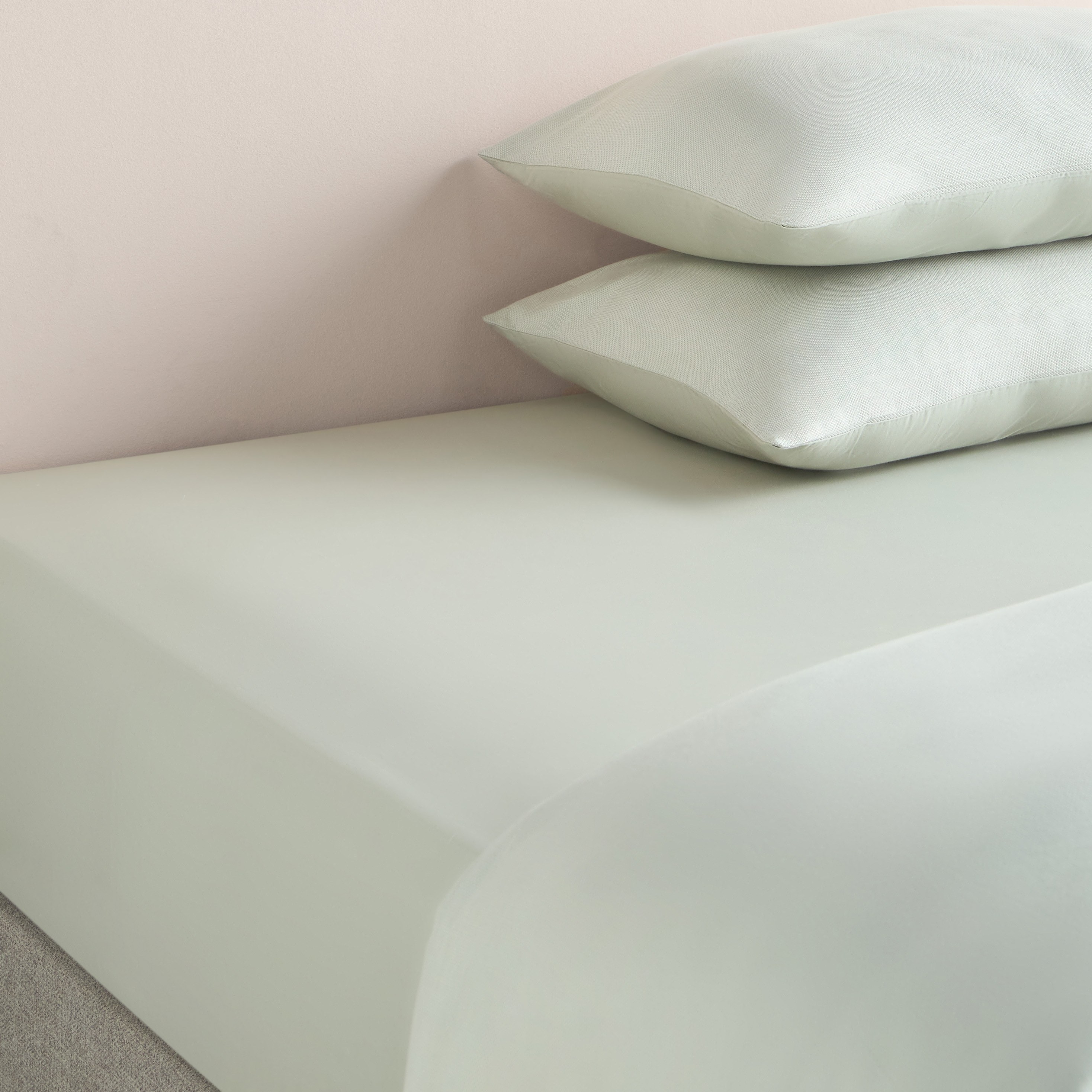 Serenity Cotton Percale 200 Thread Count King Fitted Sheet - 180x205 cm-household-bedding-sheetsandpillowcases-fittedsheets-image-3