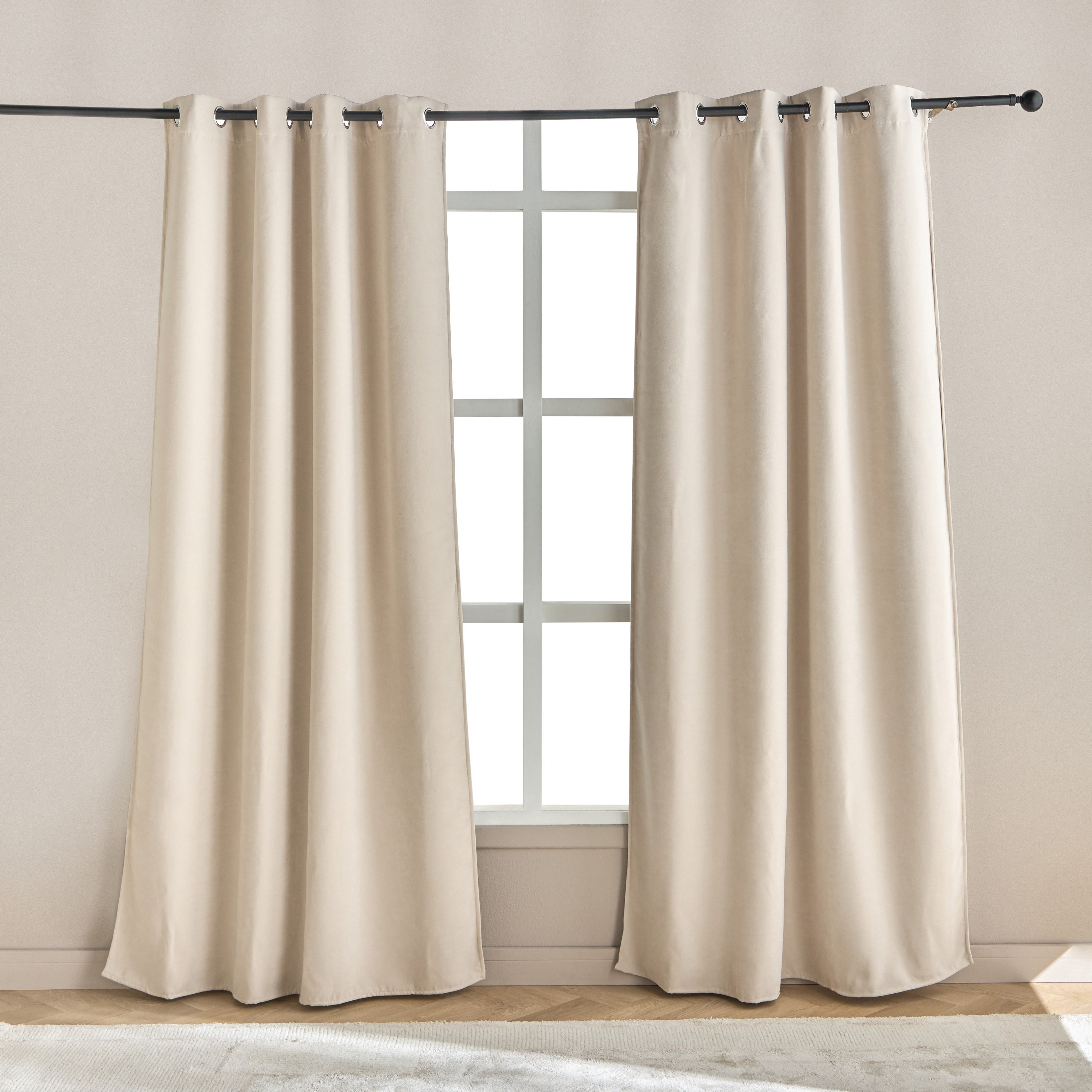 طقم 2 ستارة تعتيم - ستيلار - 135x240 سم-household-windows-curtains-image-1