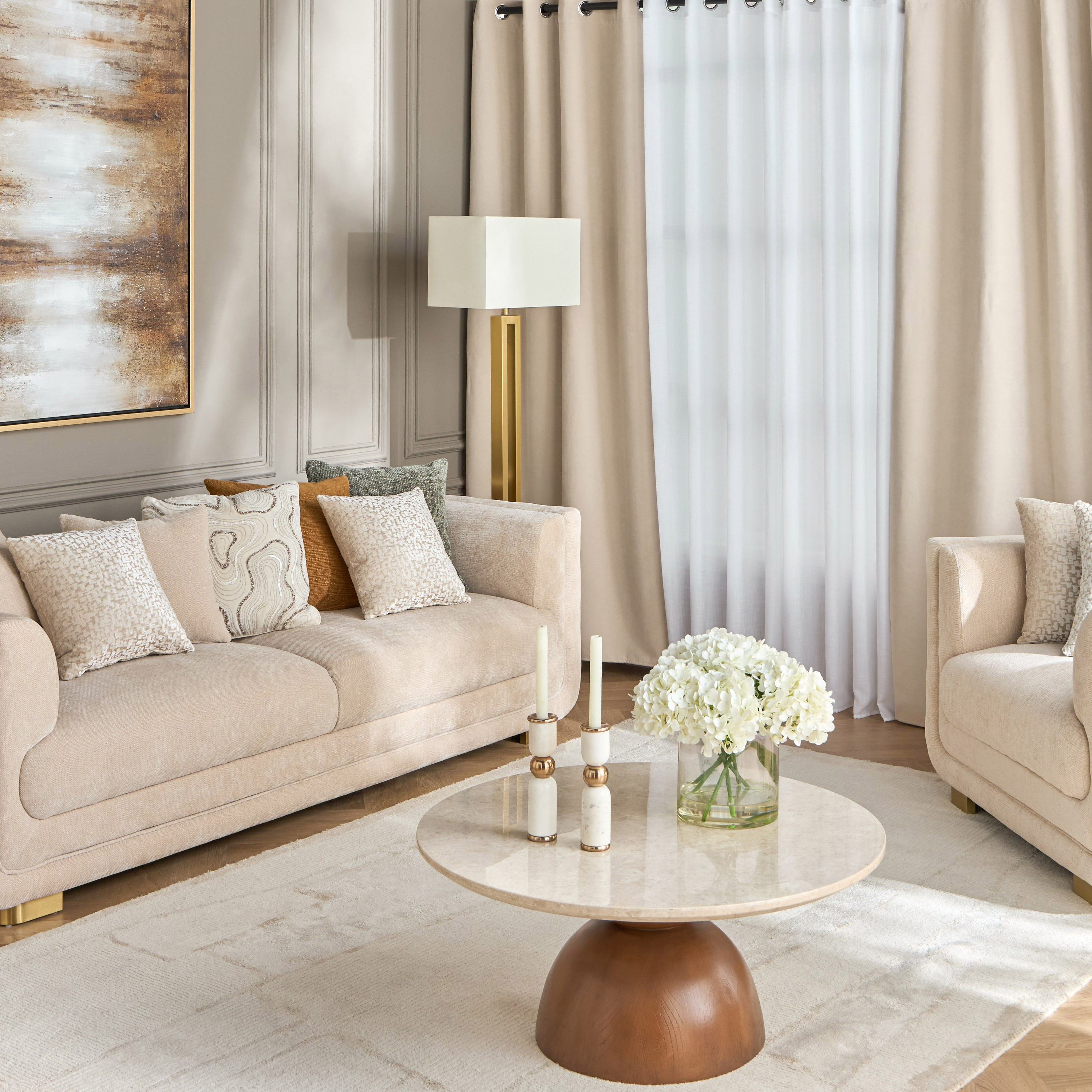 طقم 2 ستائر معتمة قطعتين - ستيلار - 135x300 سم-household-windows-curtains-image-5