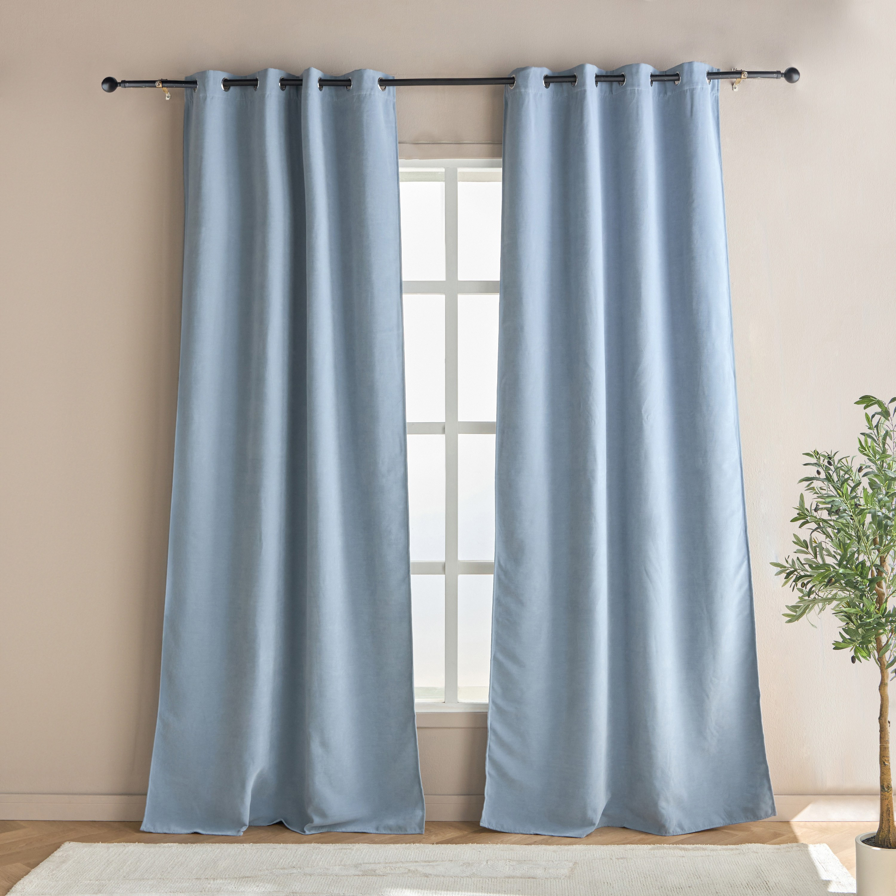 Stellar 2-Piece Blackout Curtain Set - 135x300 cm-household-windows-curtains-image-1