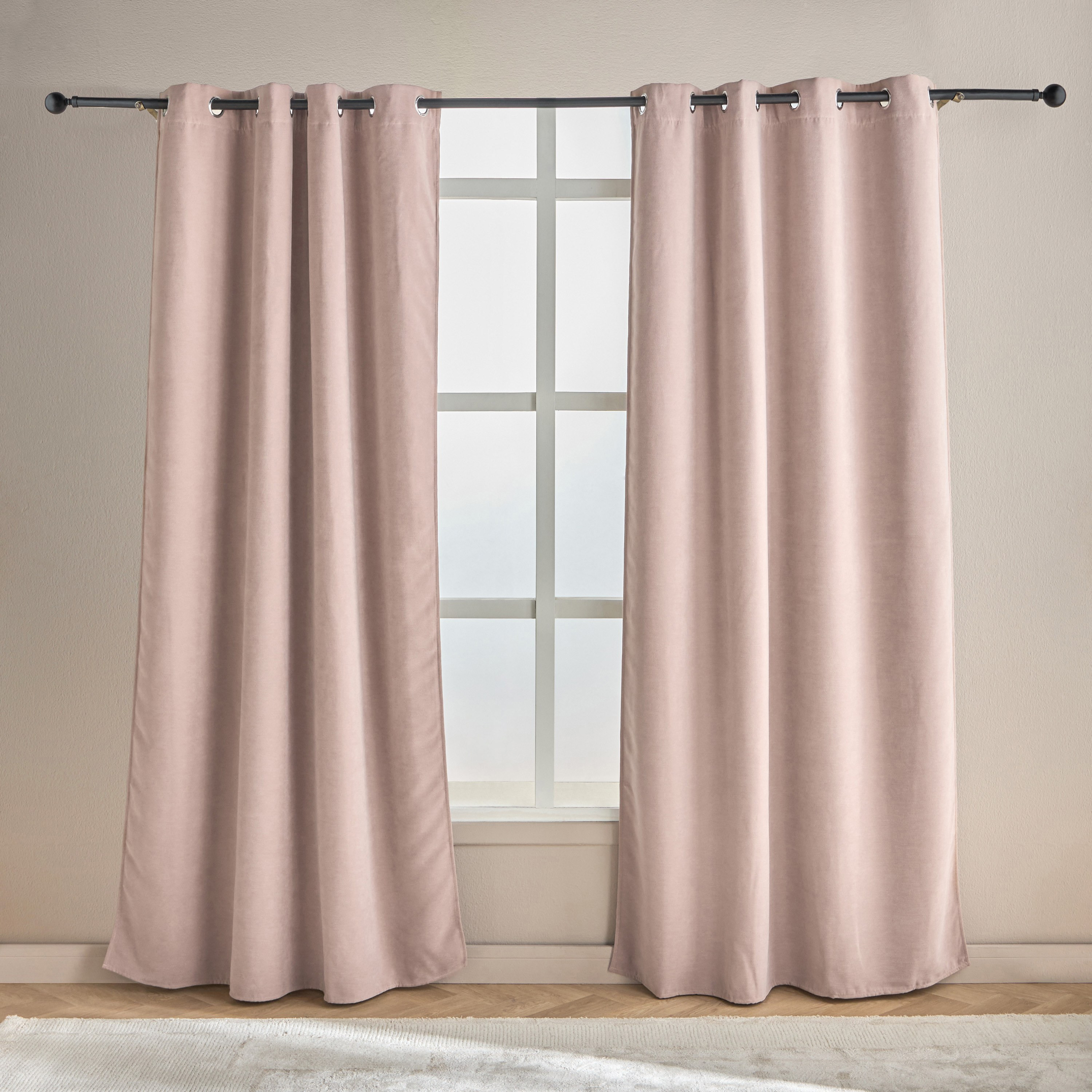 طقم 2 ستارة تعتيم - ستيلار - 135x240 سم-household-windows-curtains-image-1