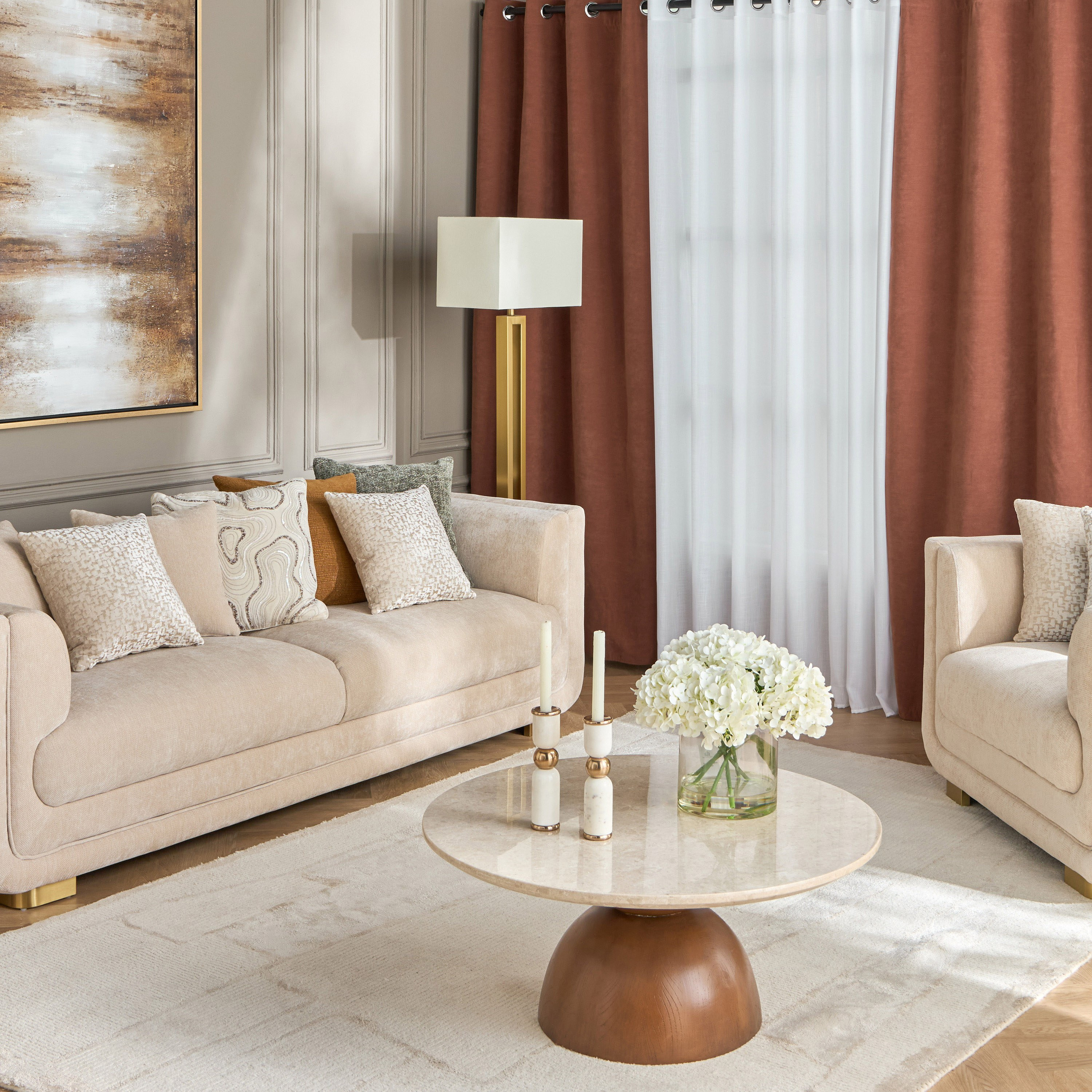 طقم 2 ستائر معتمة قطعتين - ستيلار - 135x300 سم-household-windows-curtains-image-5