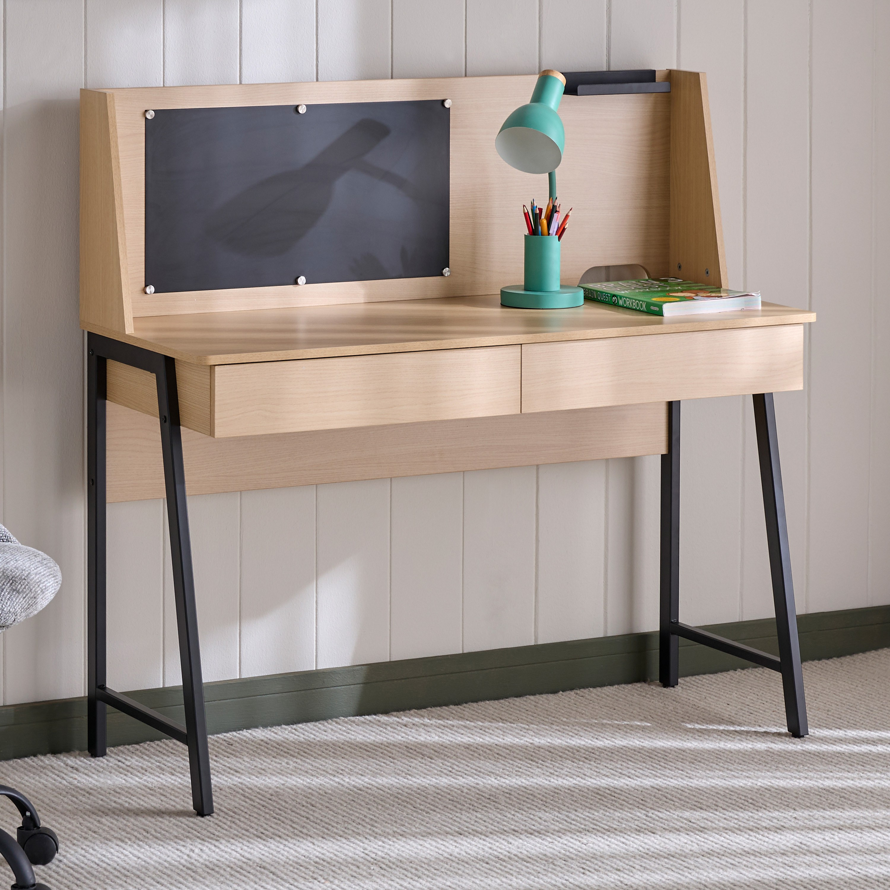Hudson Study Desk with Hutch