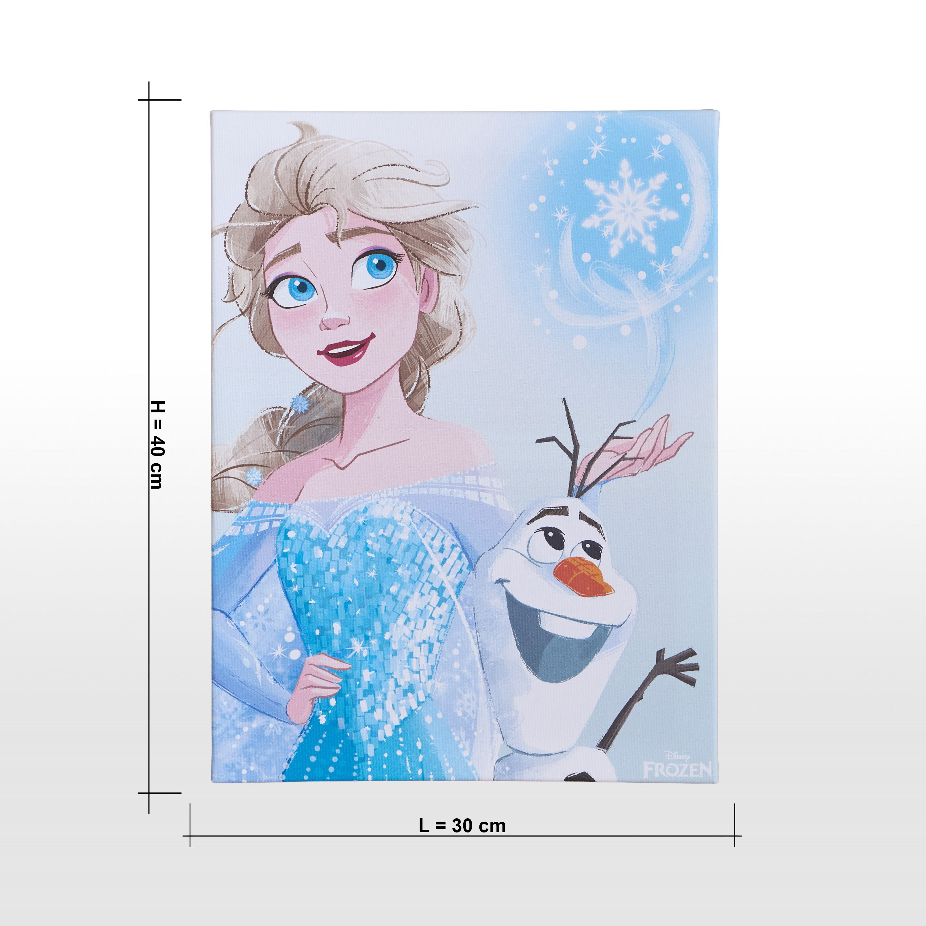 زينة حائط كانفاس بتصميم إلسا وأولاف - فروزن - 30x40 سم-kids-decorandlighting-decor-wallart-image-4
