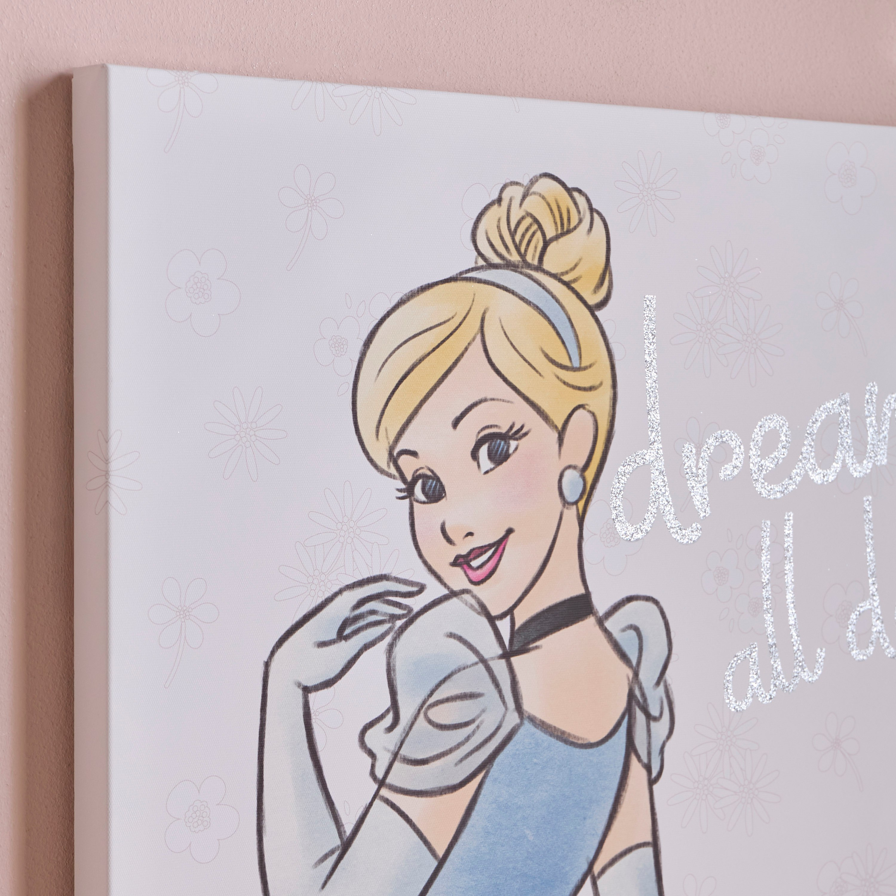Cinderella Canvas Wall Art - 45x45 cm-kids-decorandlighting-decor-wallart-image-2