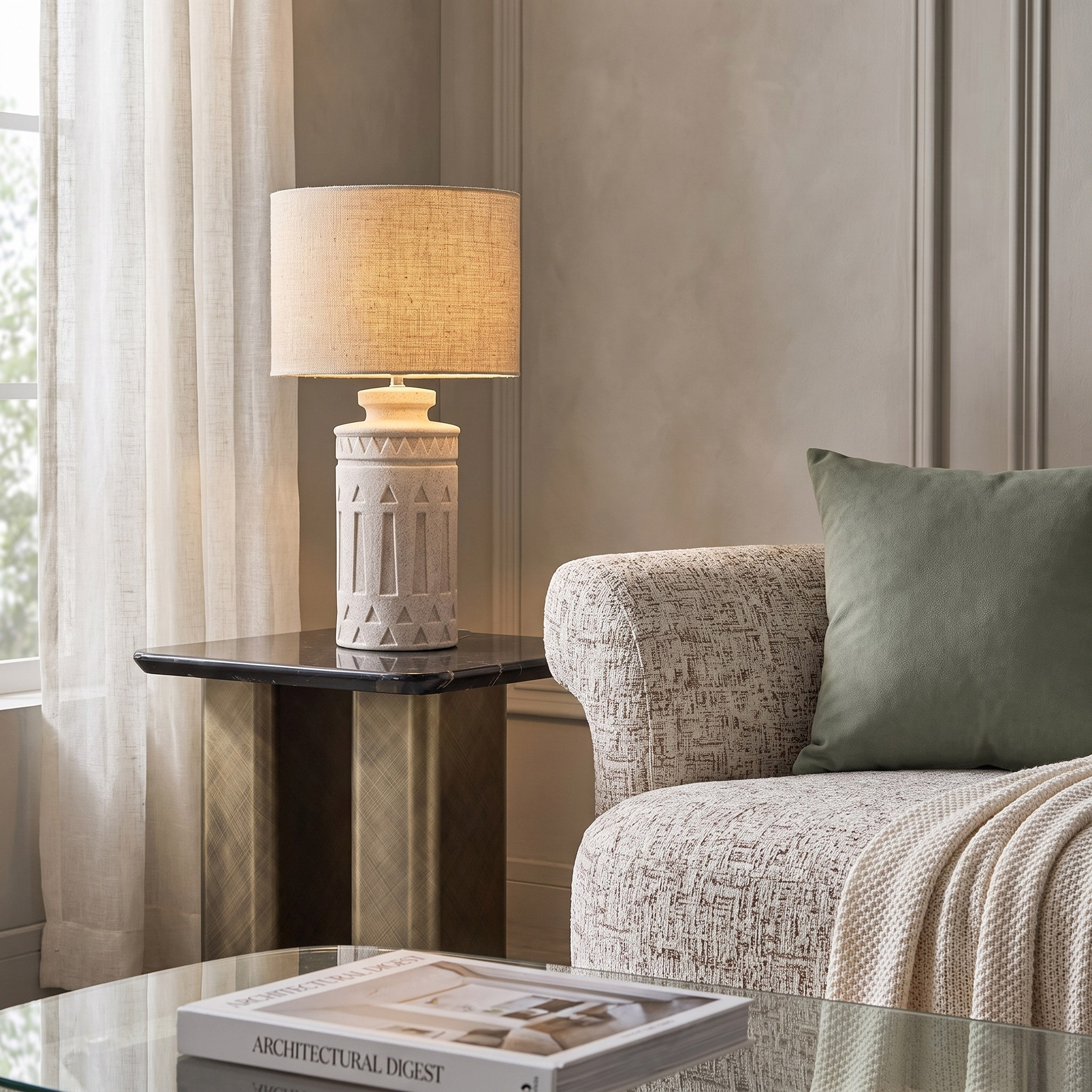 Past Future Adara Ceramic Table Lamp - 67 cm-household-lighting-tableanddesklamps-image-5