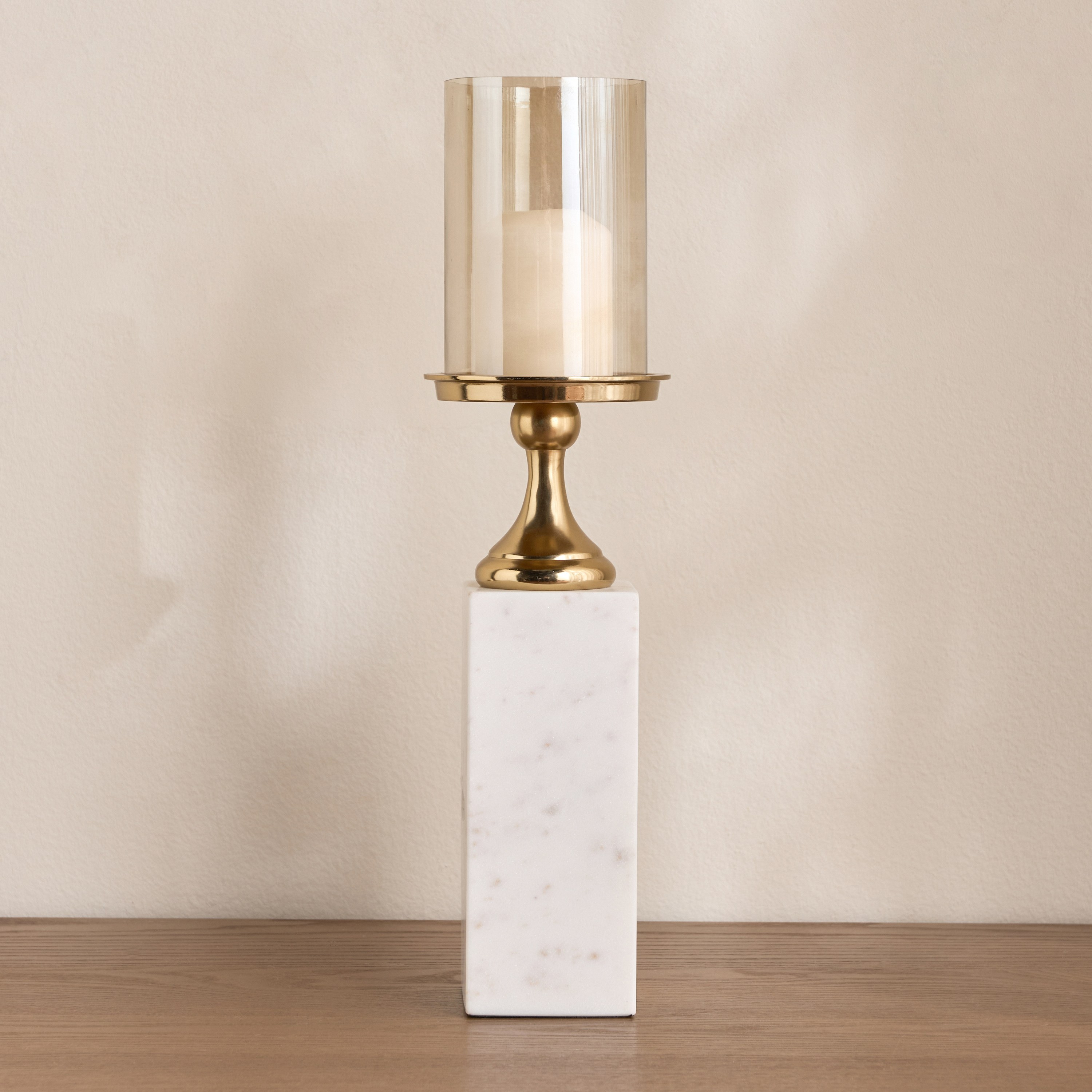 حامل شموع عمودي من الرخام - فاطمة نوريك - 46 سم-household-decor-candleholdersandlanterns-image-1
