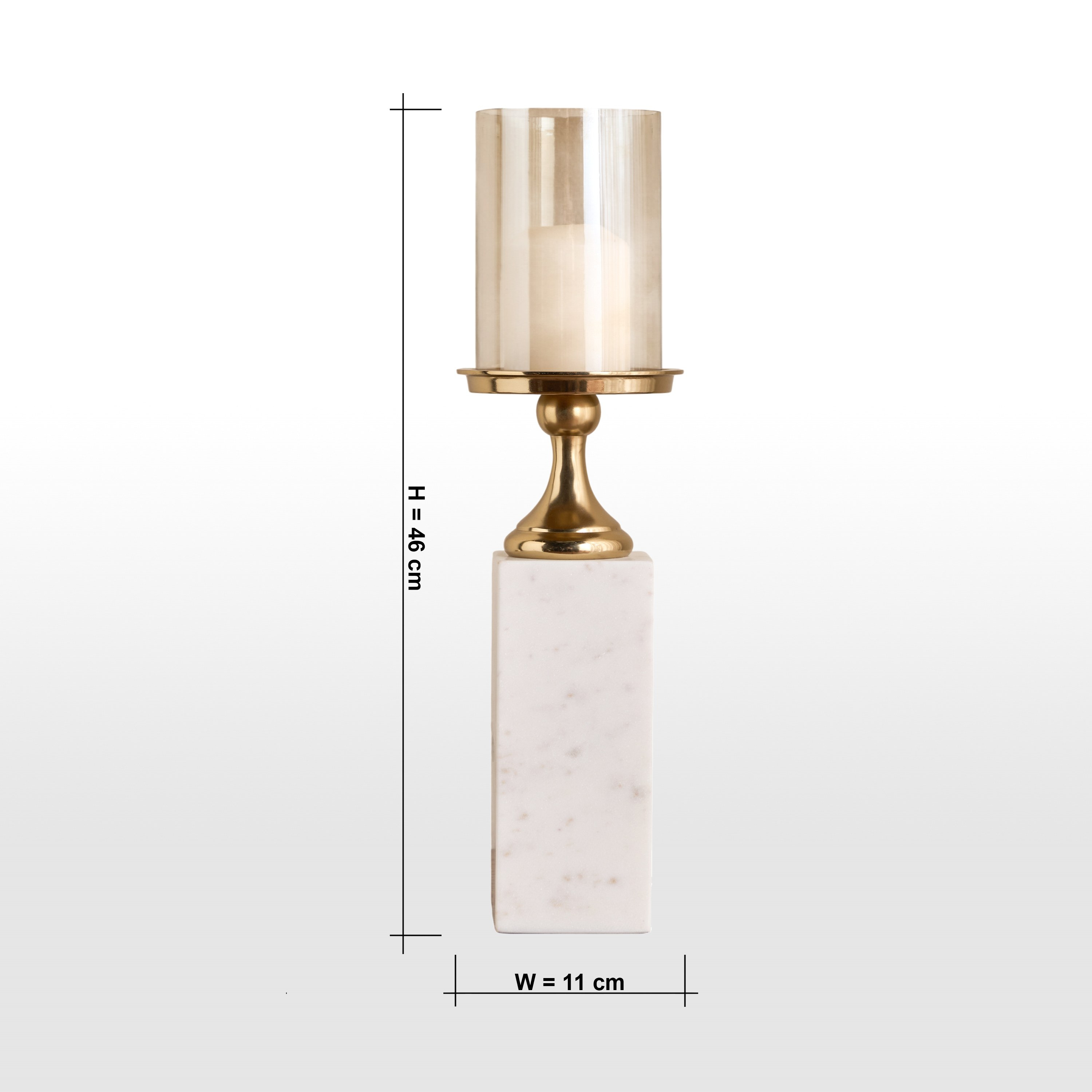 حامل شموع عمودي من الرخام - فاطمة نوريك - 46 سم-household-decor-candleholdersandlanterns-image-7