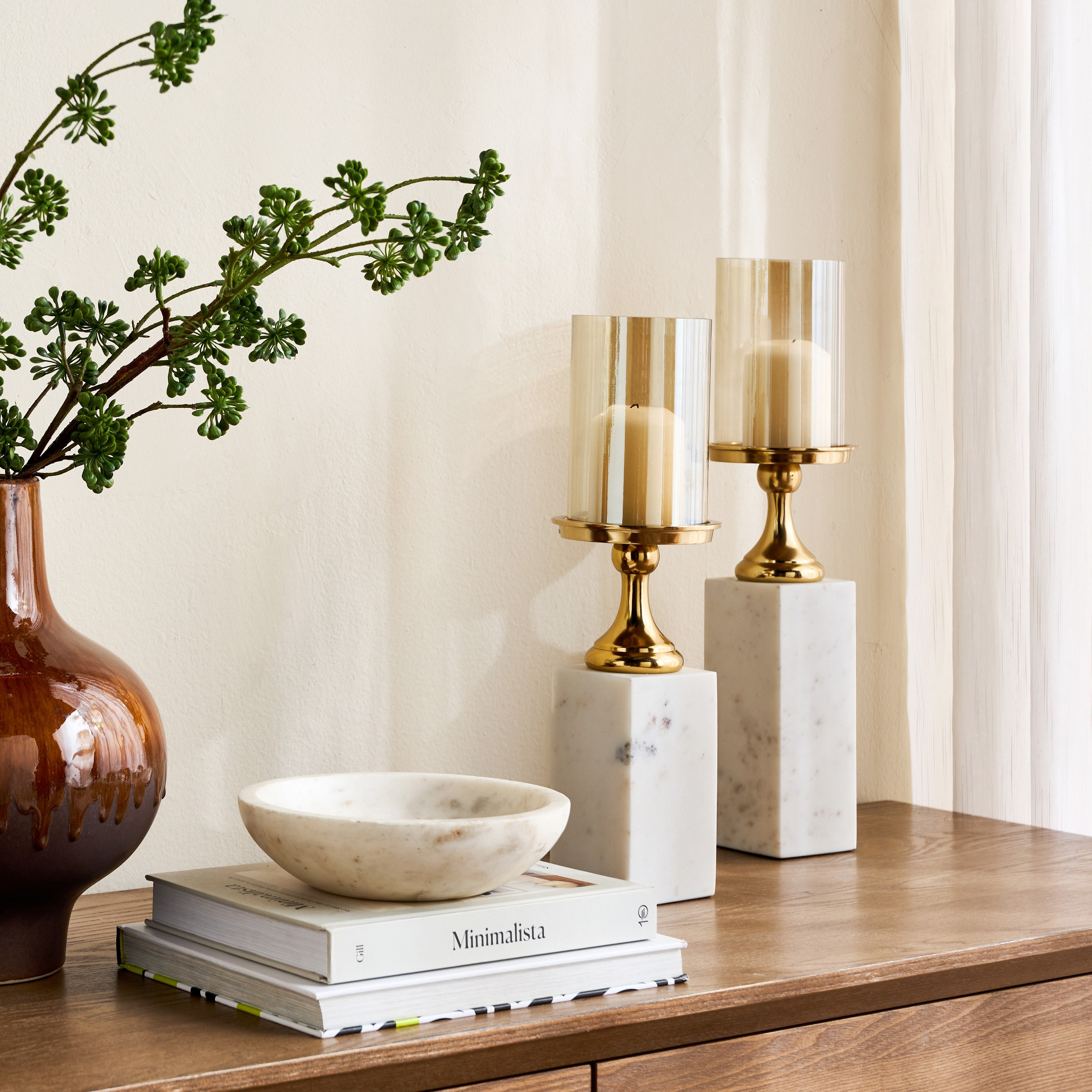 حامل شموع عمودي من الرخام - فاطمة نوريك - 41 سم-household-decor-candleholdersandlanterns-image-5
