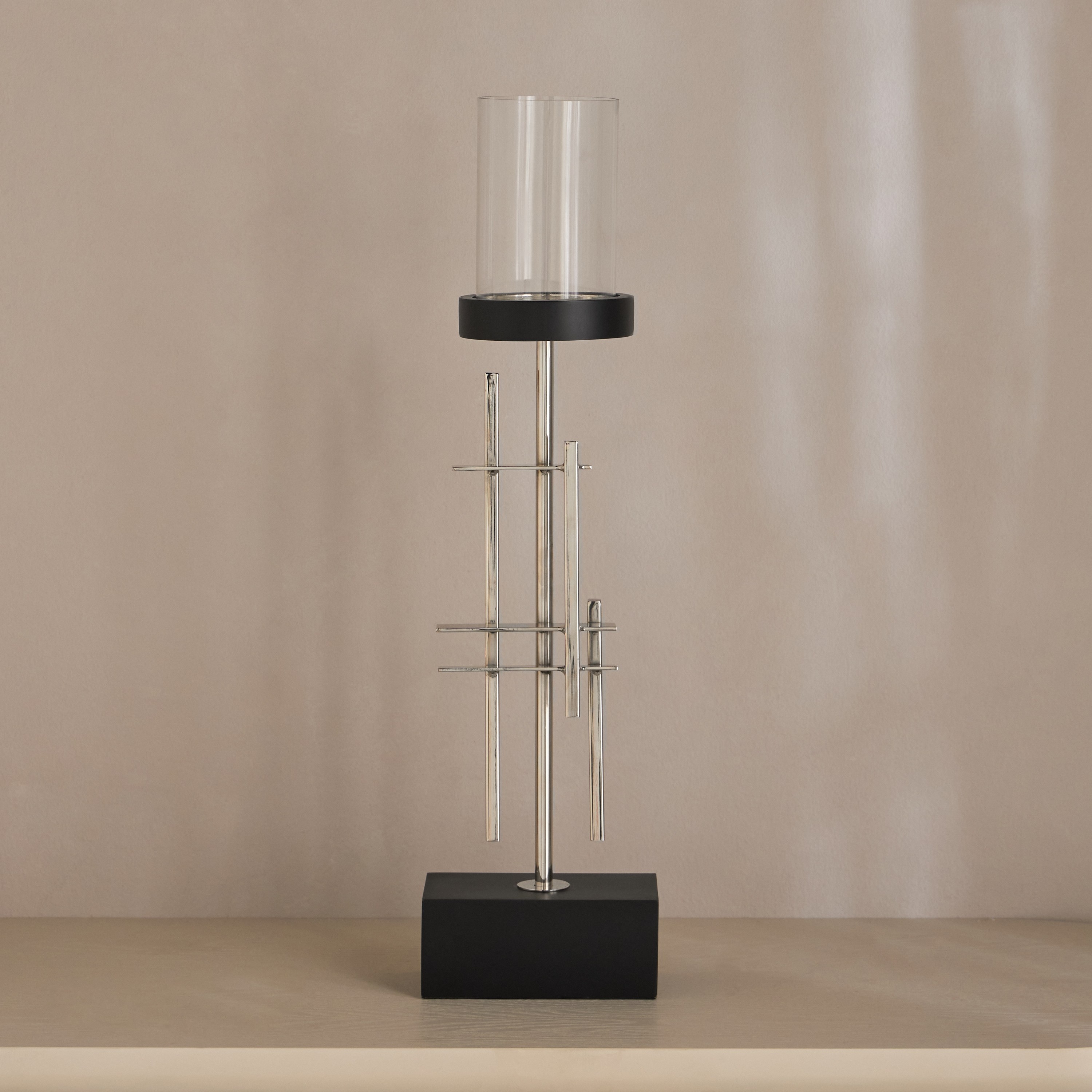 Noor Loft Geo Metal Pillar Candleholder - 61 cm-household-decor-candleholdersandlanterns-image-3