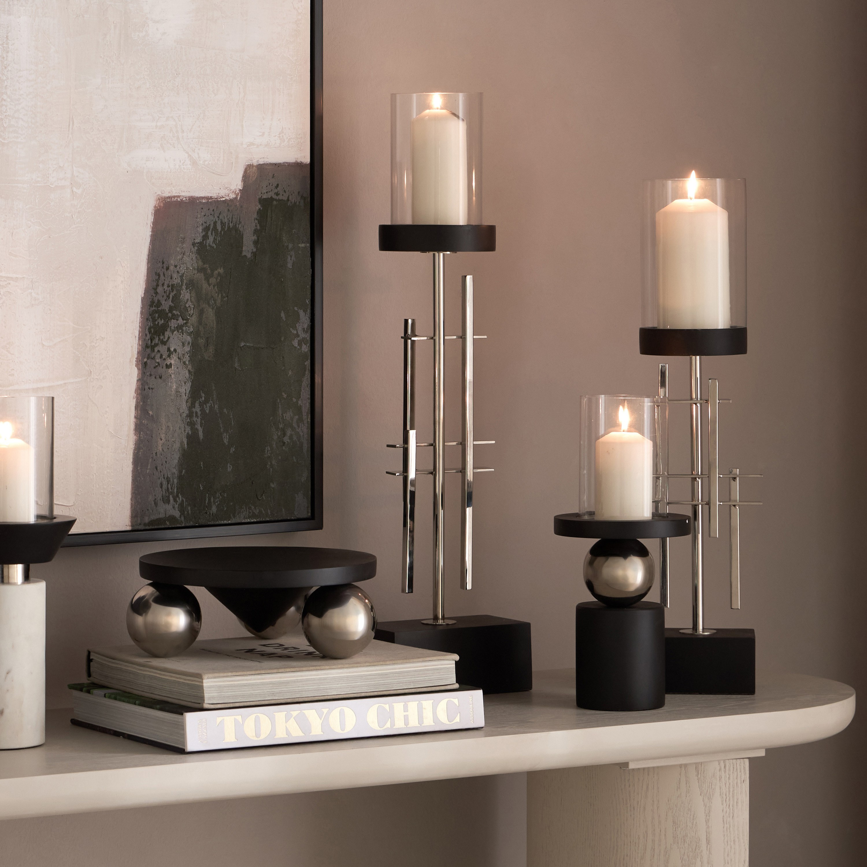 Noor Loft Geo Metal Pillar Candleholder - 61 cm-household-decor-candleholdersandlanterns-image-6