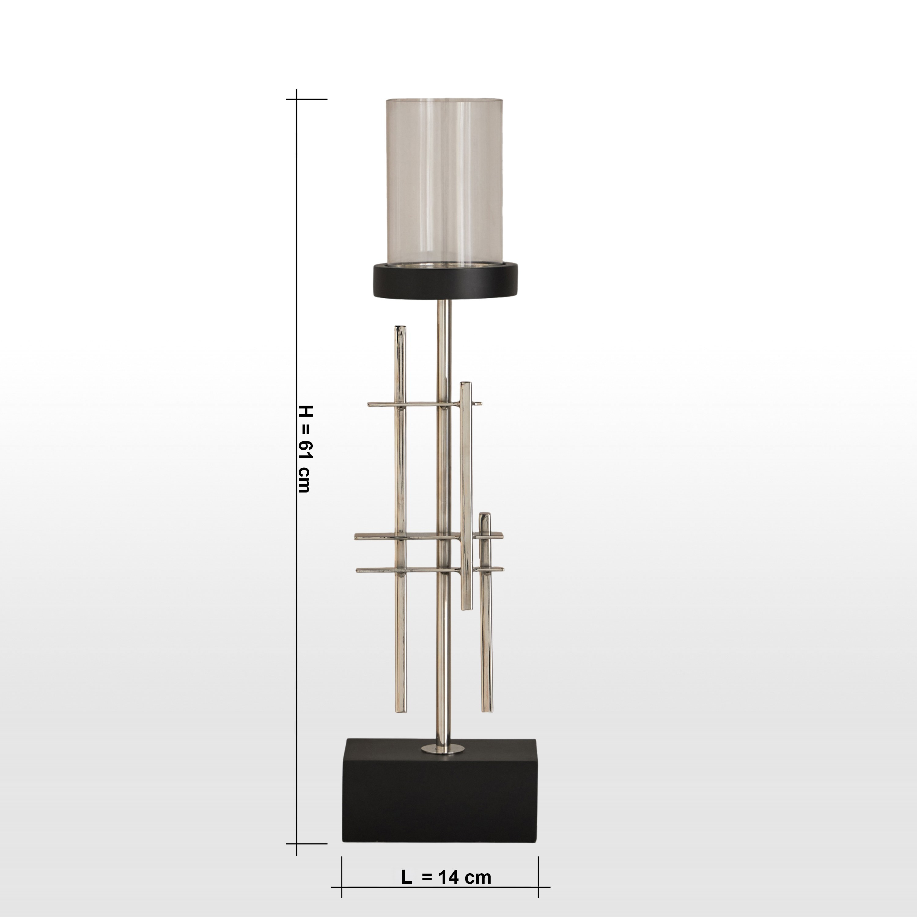 Noor Loft Geo Metal Pillar Candleholder - 61 cm-household-decor-candleholdersandlanterns-image-7