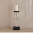 Noor Loft Geo Metal Pillar Candleholder - 51 cm-household-decor-candleholdersandlanterns-image-1