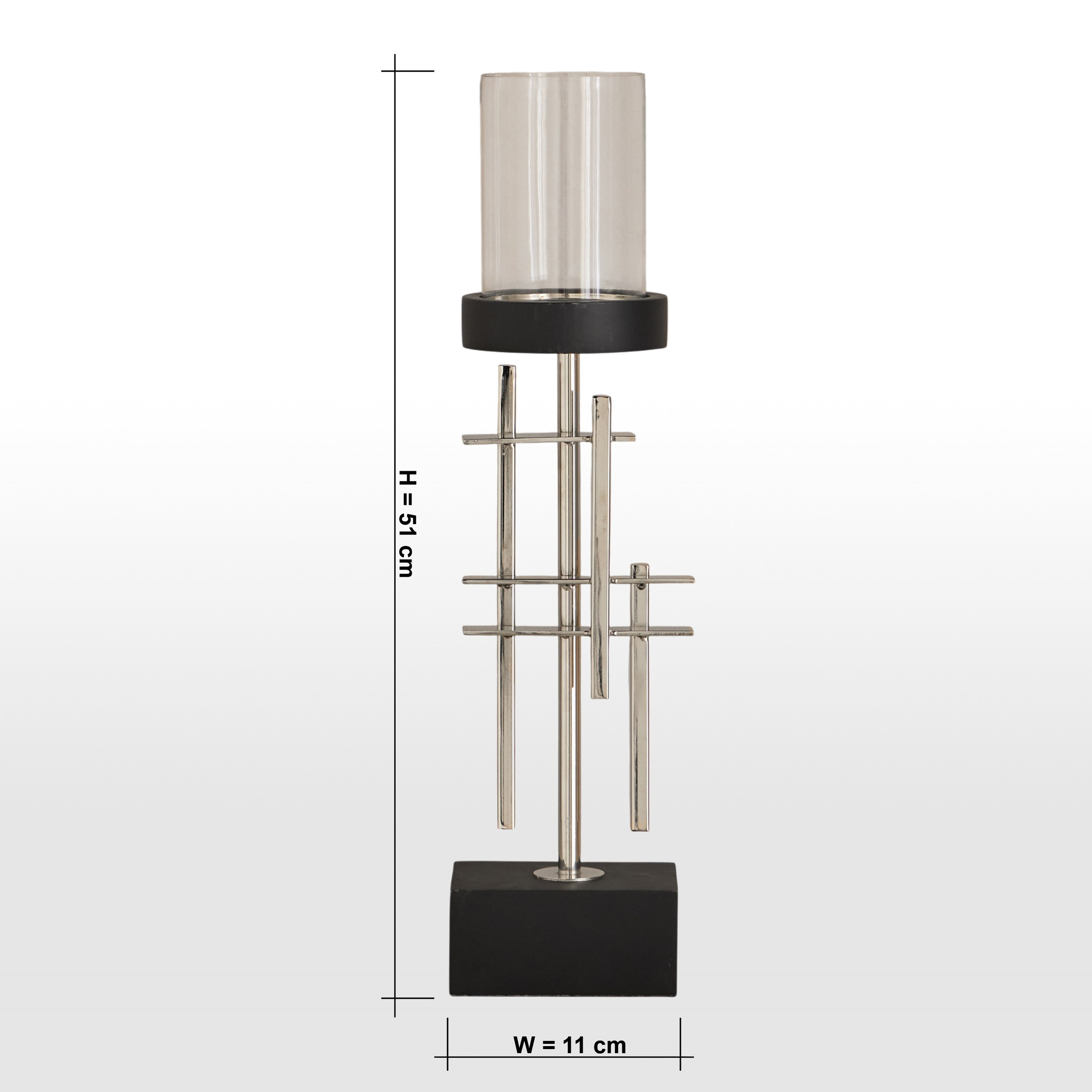 Noor Loft Geo Metal Pillar Candleholder - 51 cm-household-decor-candleholdersandlanterns-image-7