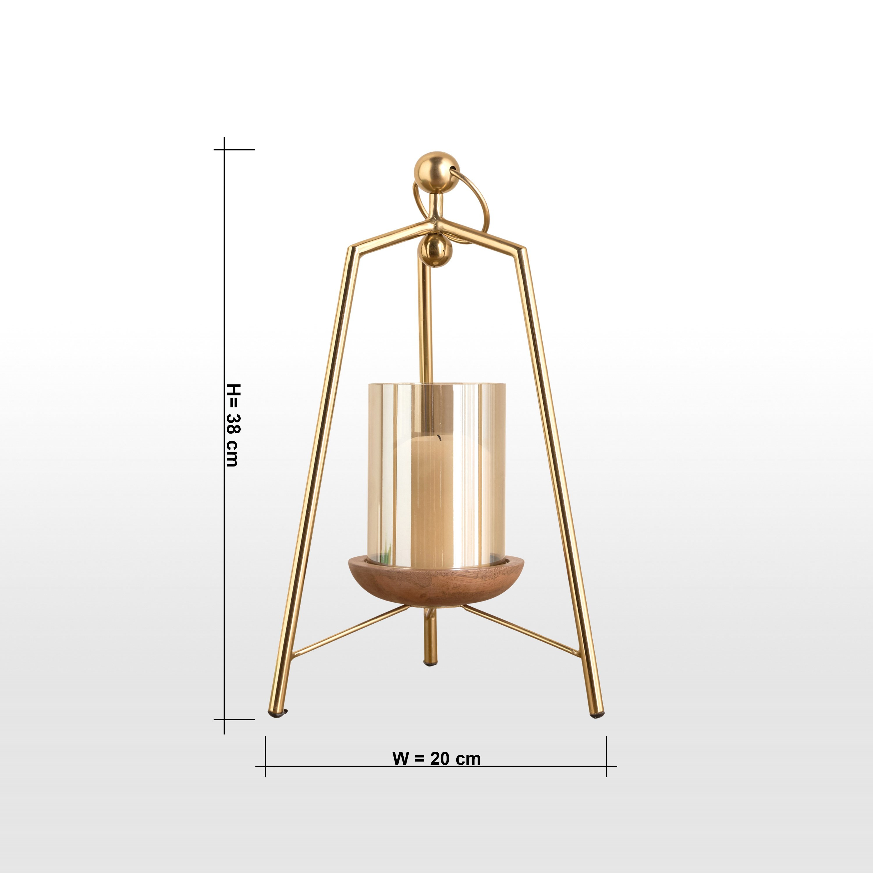 Meniko Luxe Metal Pillar Candleholder - 38 cm-household-decor-candleholdersandlanterns-image-7